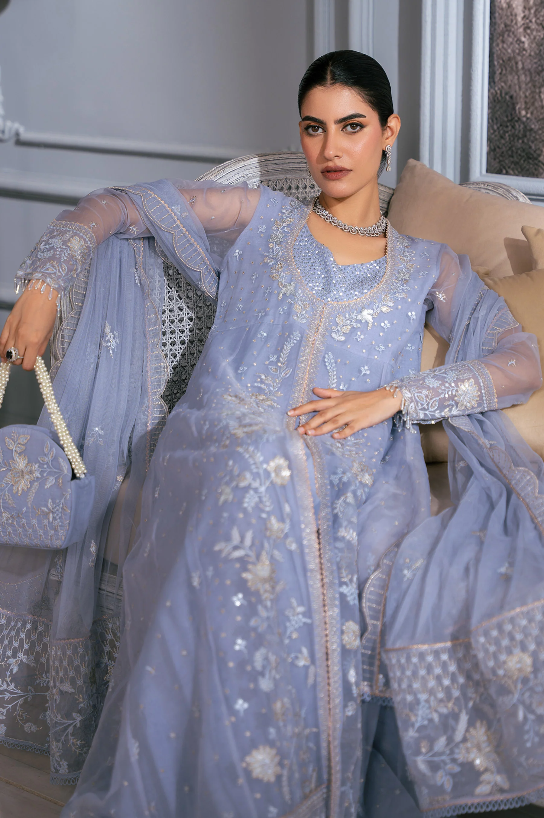 UNSTITCHED 2 PIECE EMBROIDERED SHIRT DUPATTA - Image 5