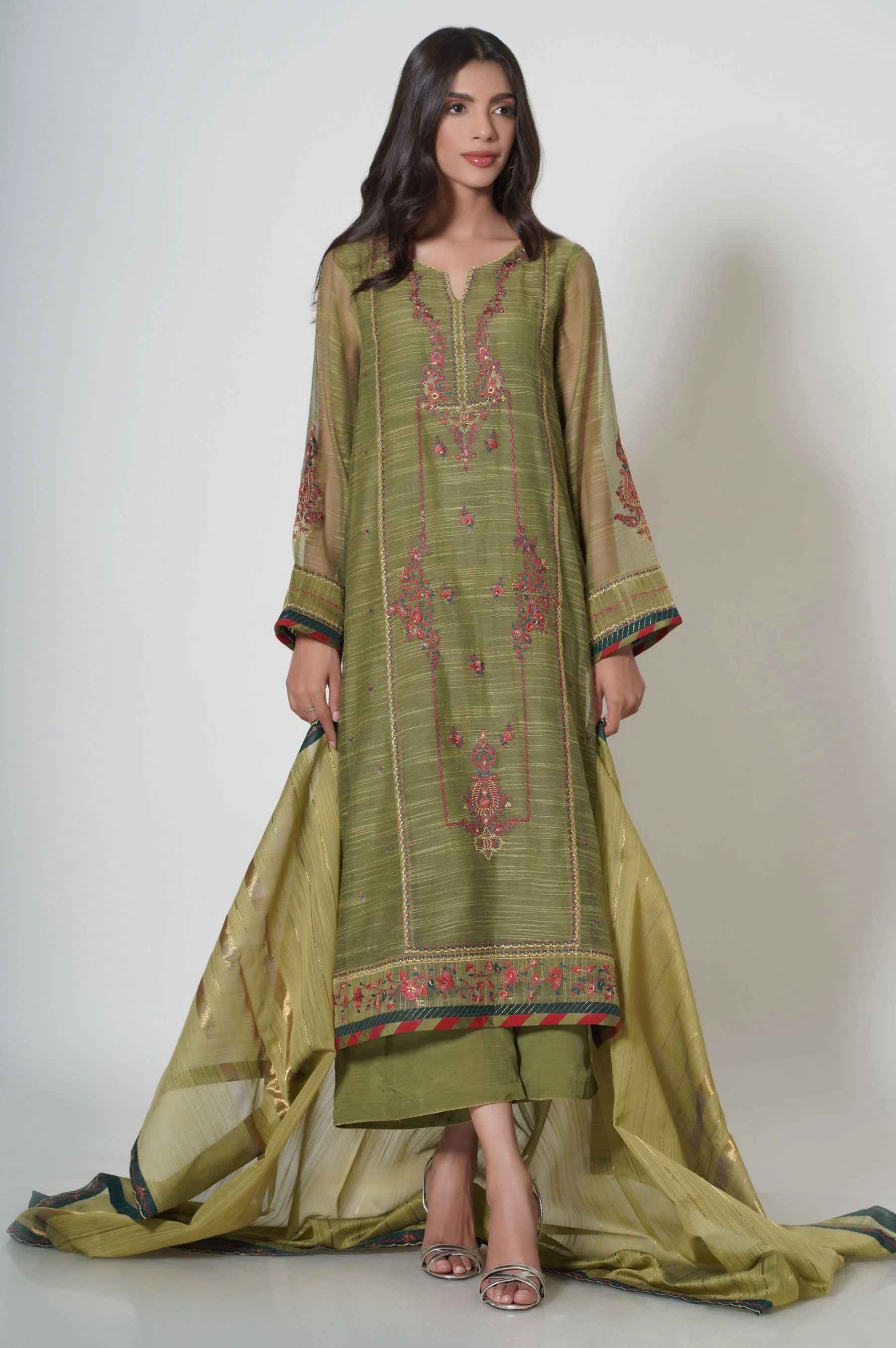 UNSTITCHED EMBROIDERED SHIRT BOTTOM - Image 6