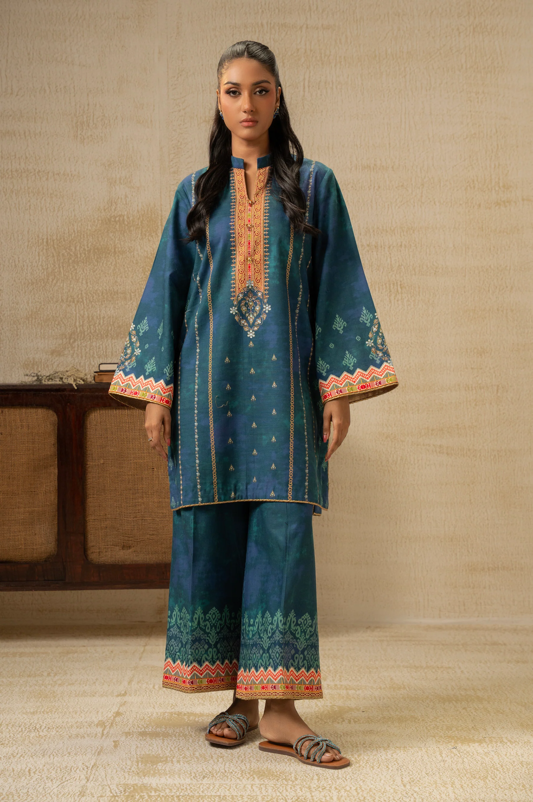 UNSTITCHED PRINTED SHIRT BOTTOM SUIT