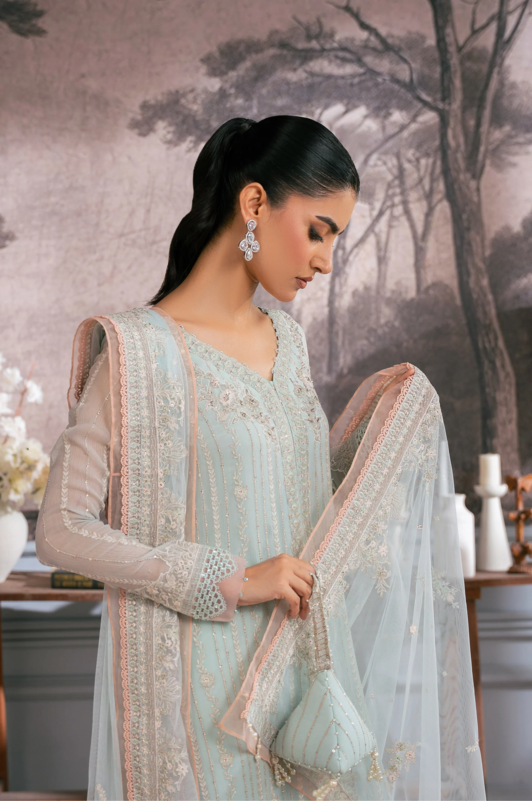 UNSTITCHED EMBROIDERED SUIT - Image 8