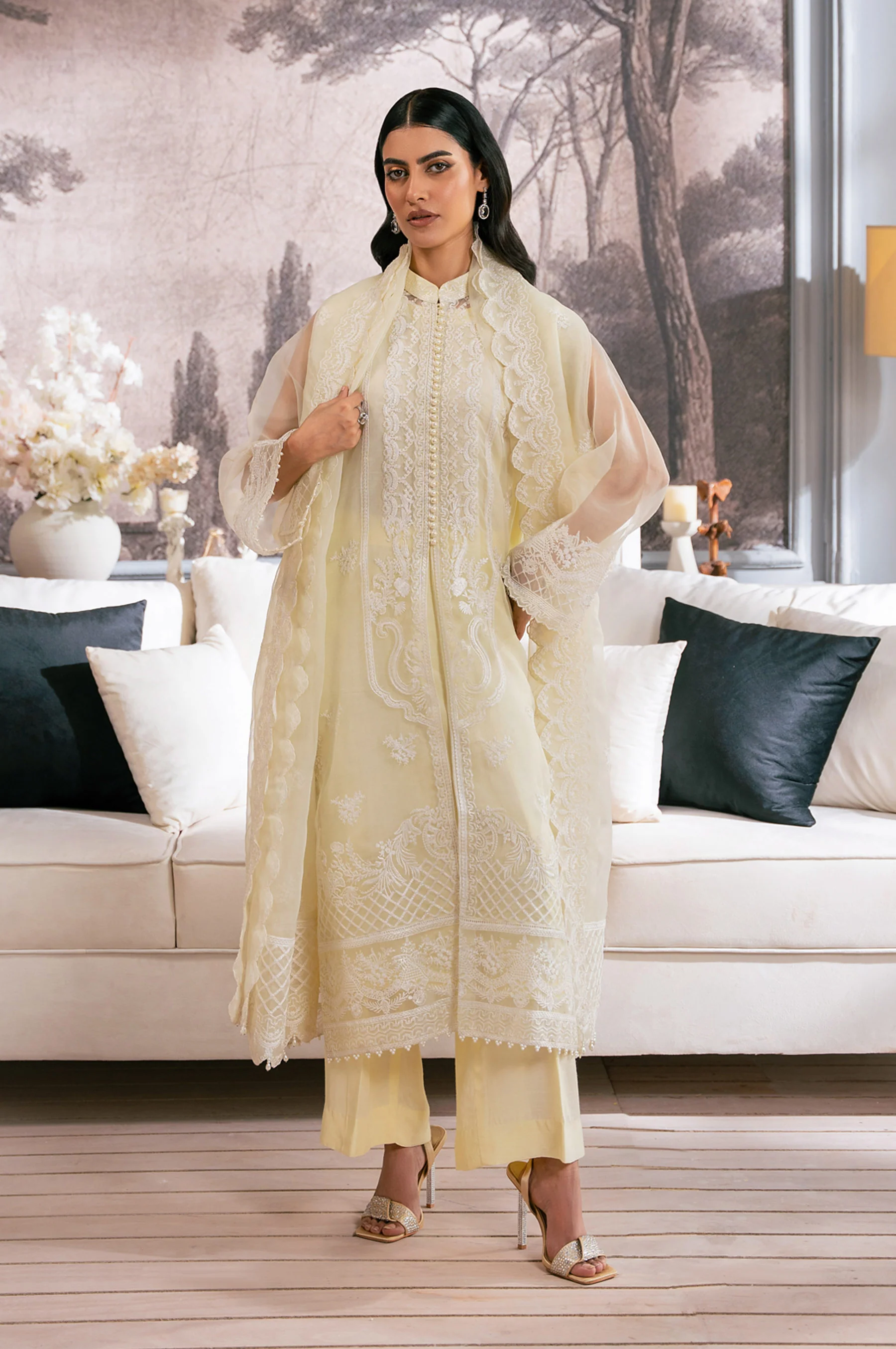 UNSTITCHED EMBROIDERED SUIT - Image 8