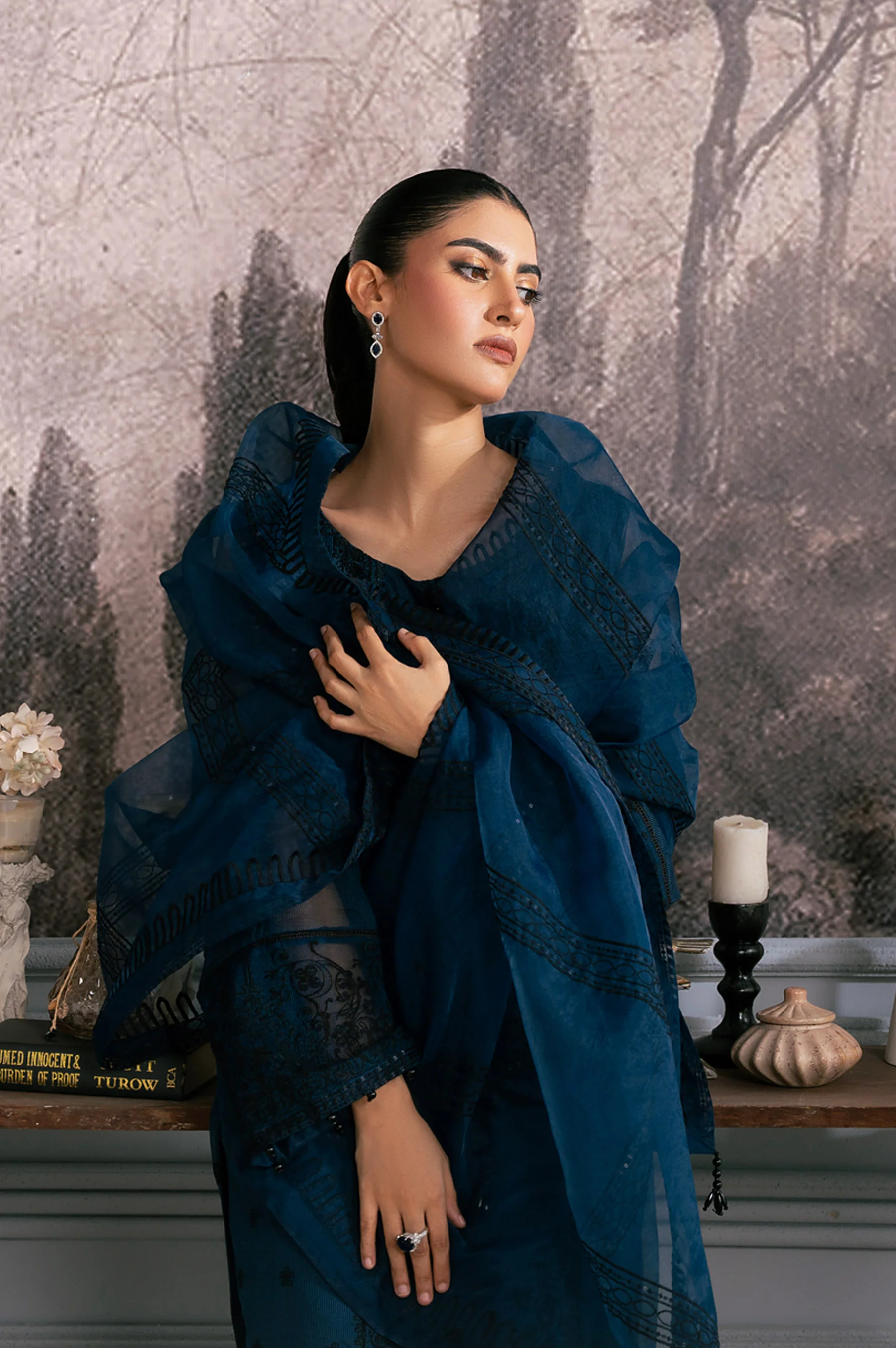 UNSTITCHED EMBROIDERED SUIT - Image 11
