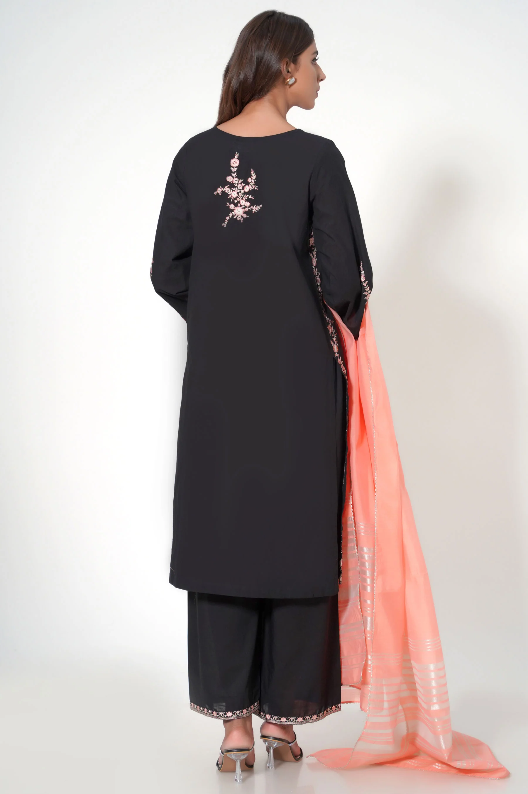 3 Piece Unstitched Embroidered Cambric Suit - Image 6