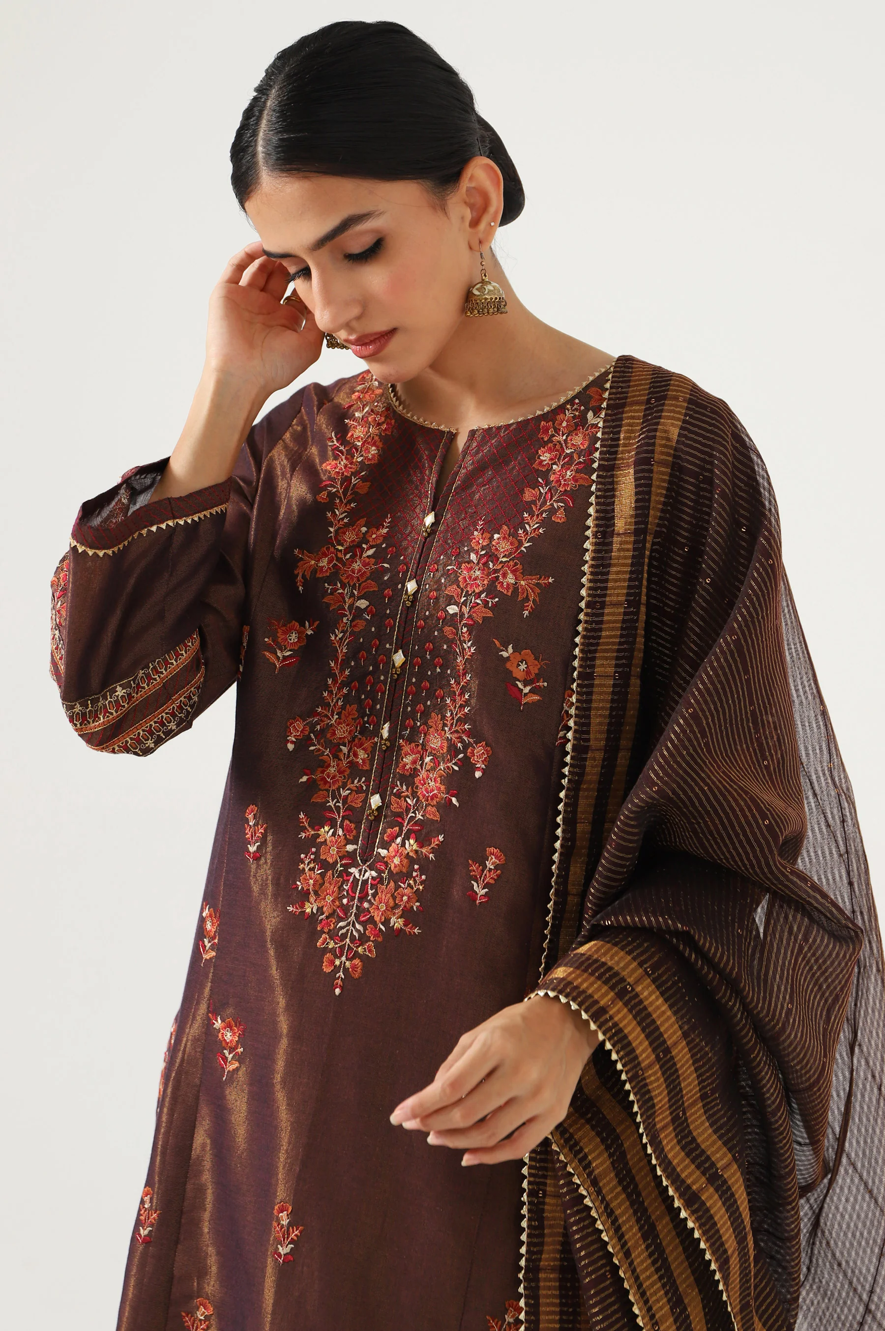 3 Piece Unstitched Embroidered Mysuri Suit - Image 4