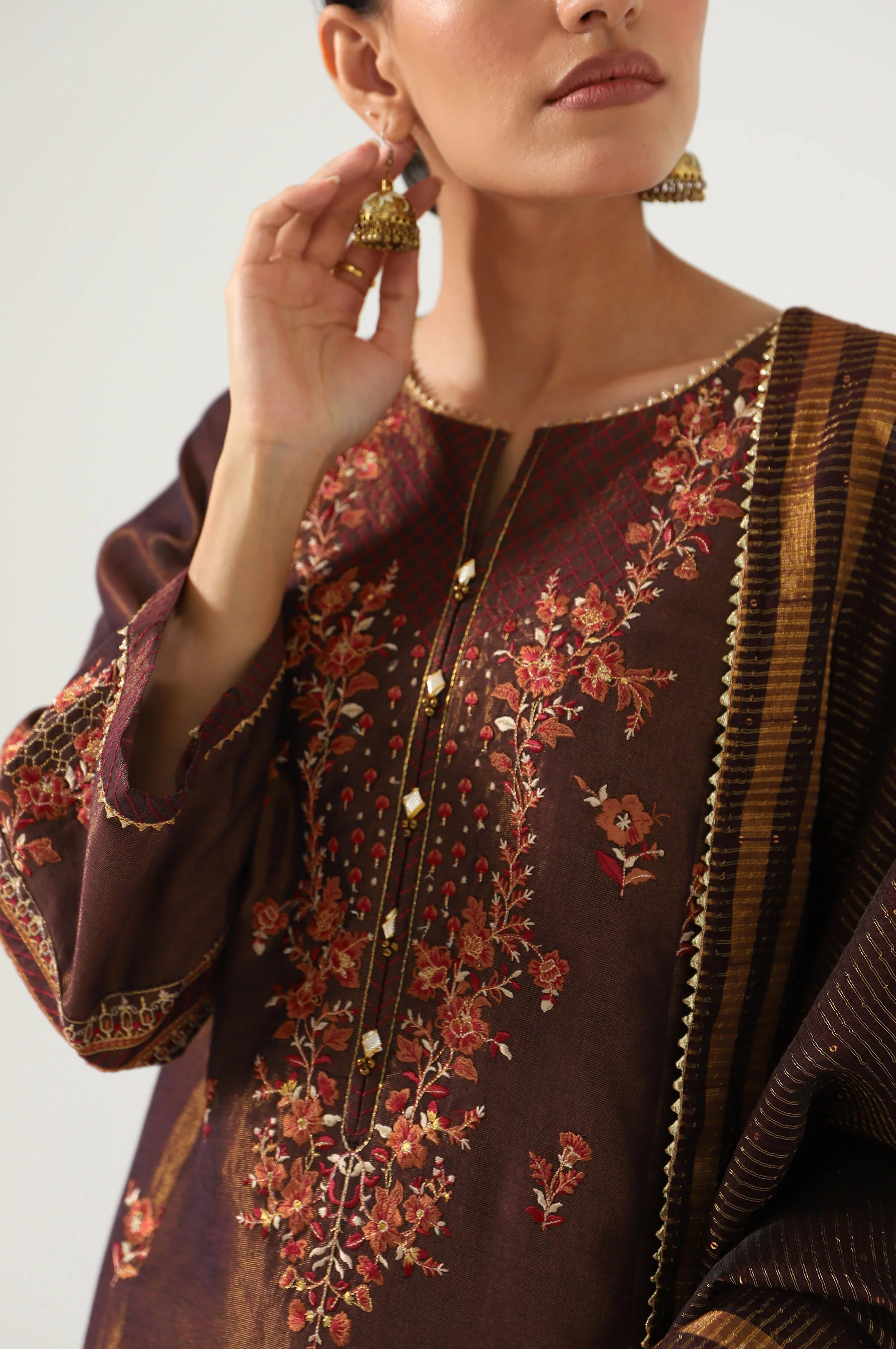 3 Piece Unstitched Embroidered Mysuri Suit - Image 6