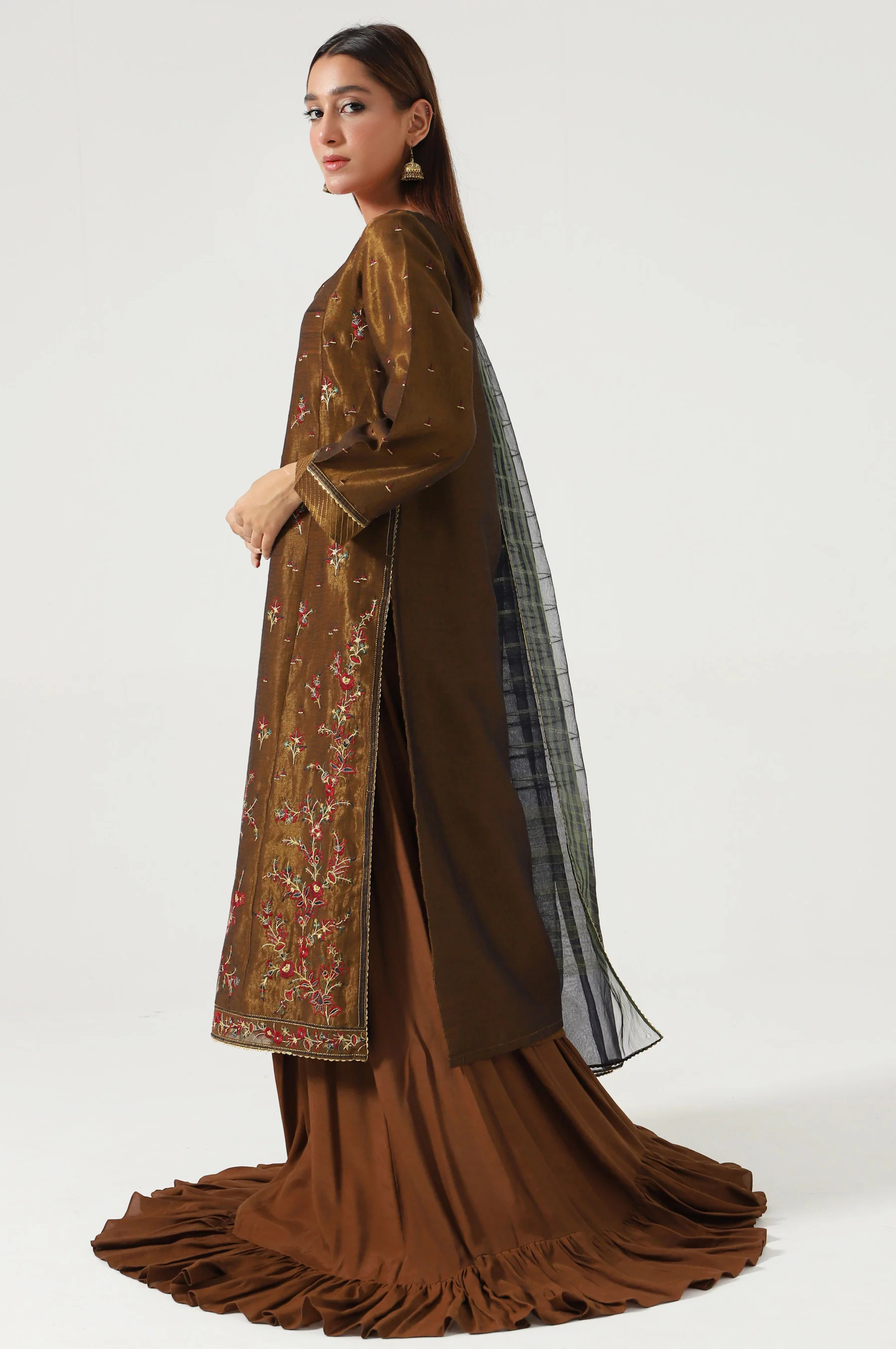 3 Piece Unstitched Embroidered Mysuri Suit - Image 3