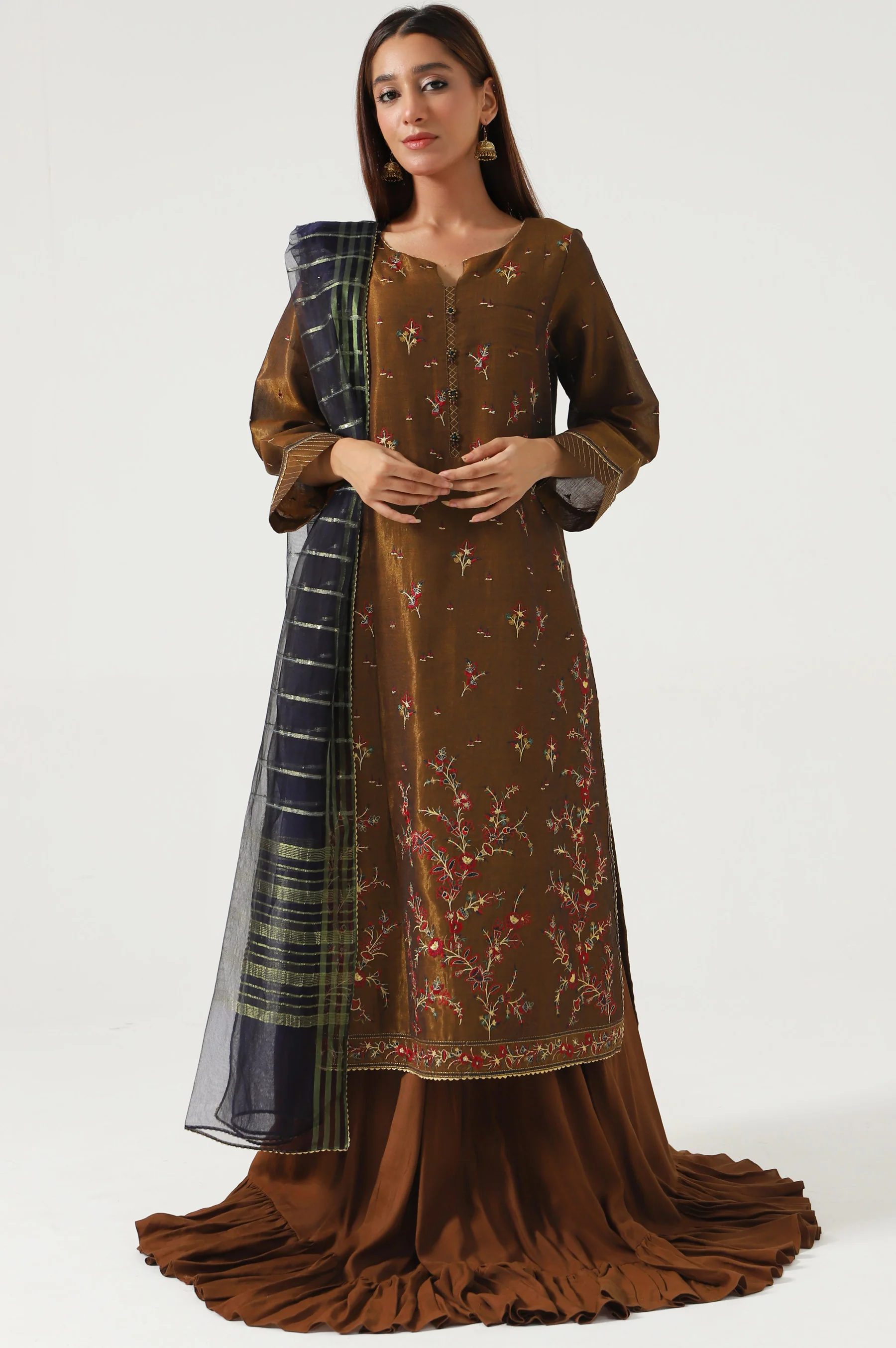 3 Piece Unstitched Embroidered Mysuri Suit - Image 4