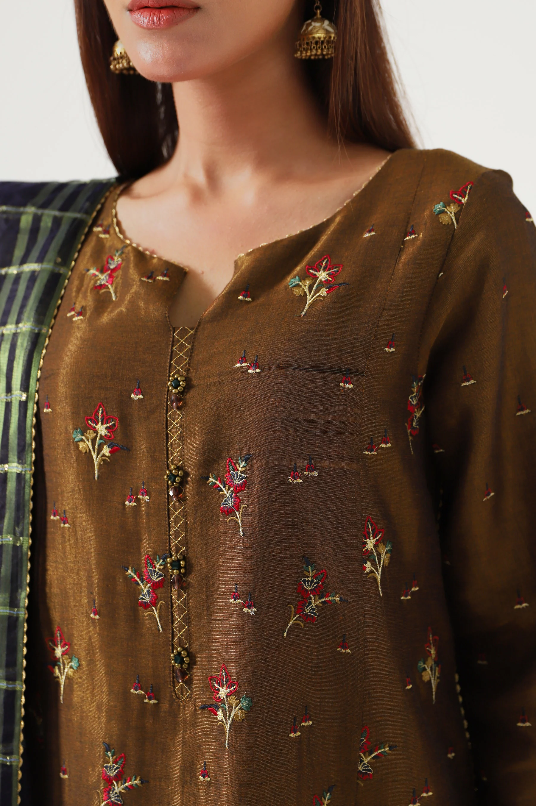 3 Piece Unstitched Embroidered Mysuri Suit - Image 5