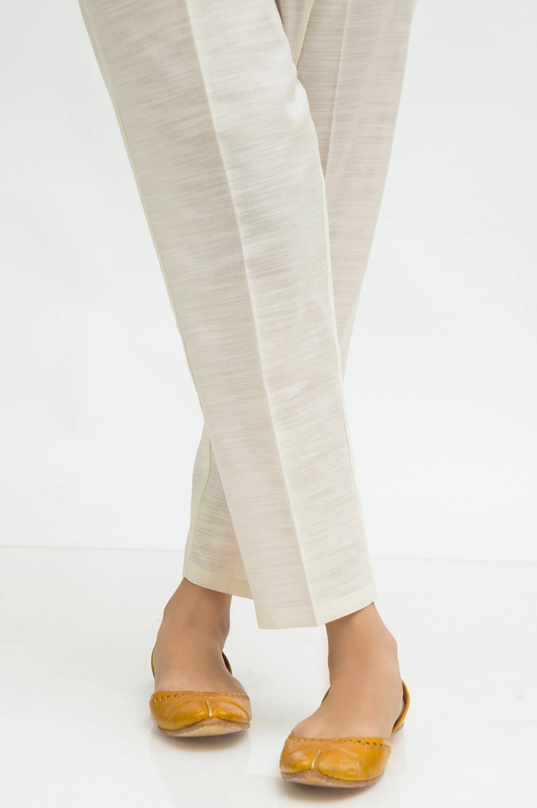 Basic Cambric Cigratte Pants - Off-White