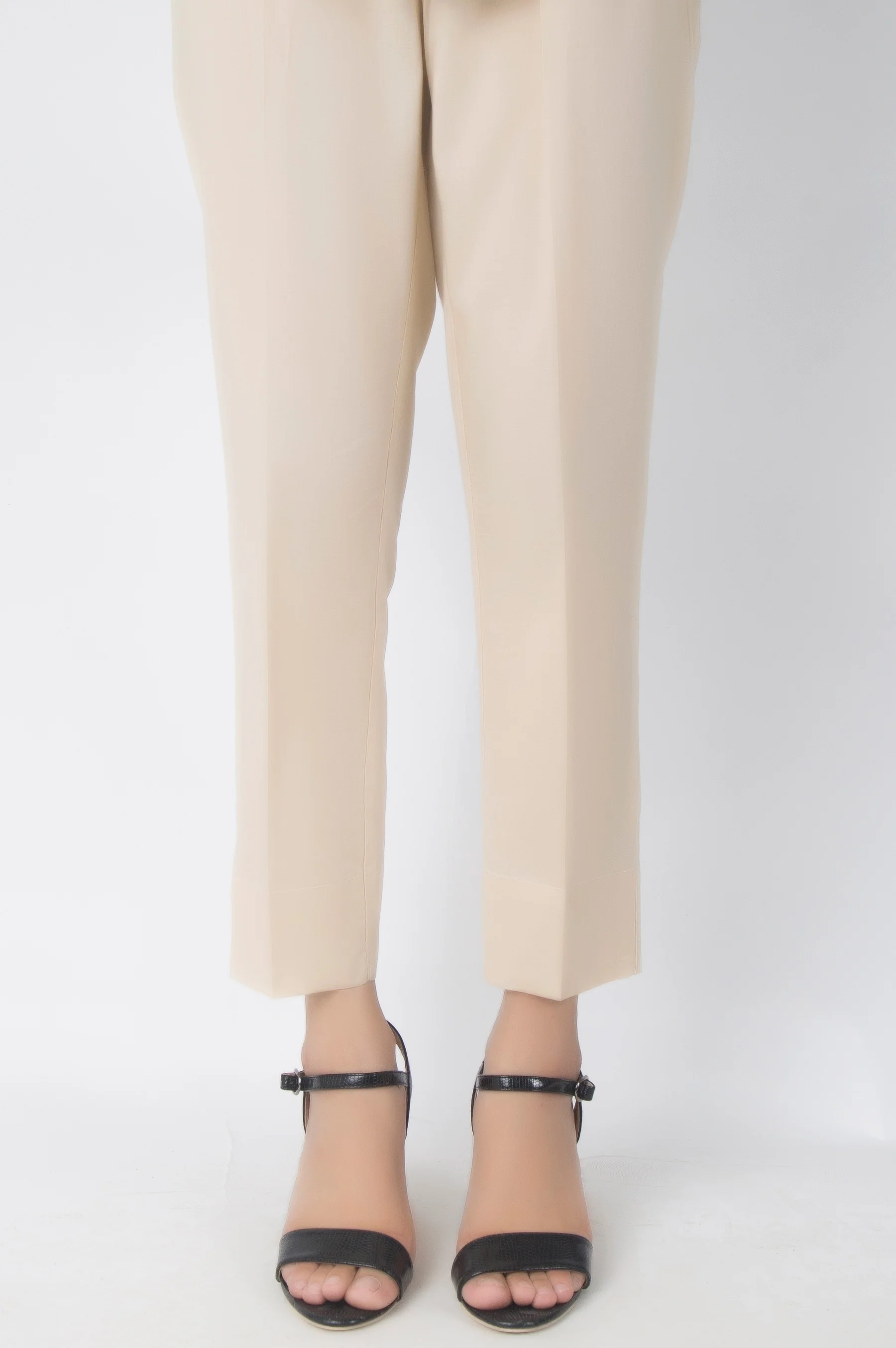 Basic Cambric Cigarette Pants - Butter - Image 2