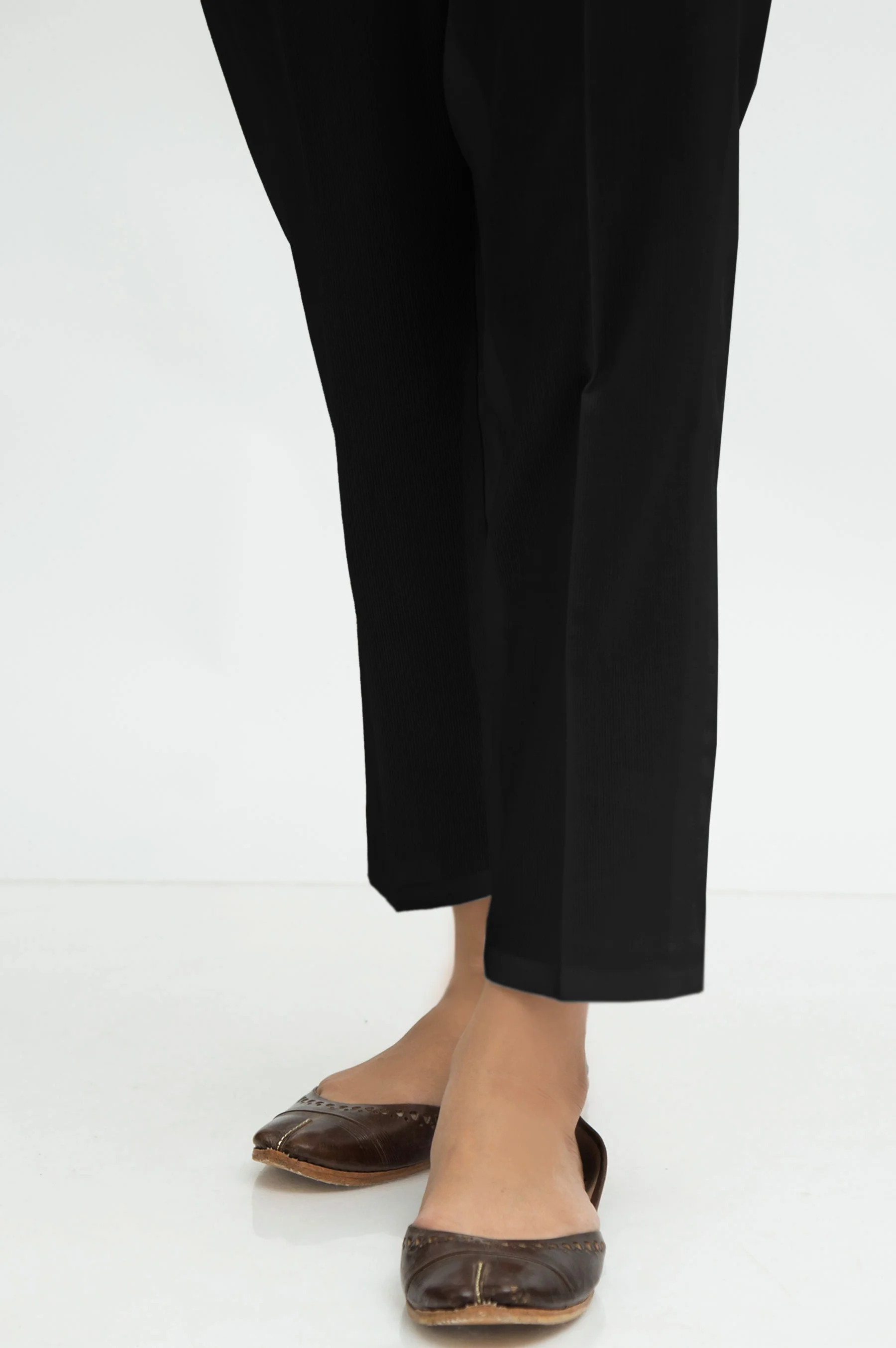 Basic Cottel Cigarette Pants - Black - Image 2