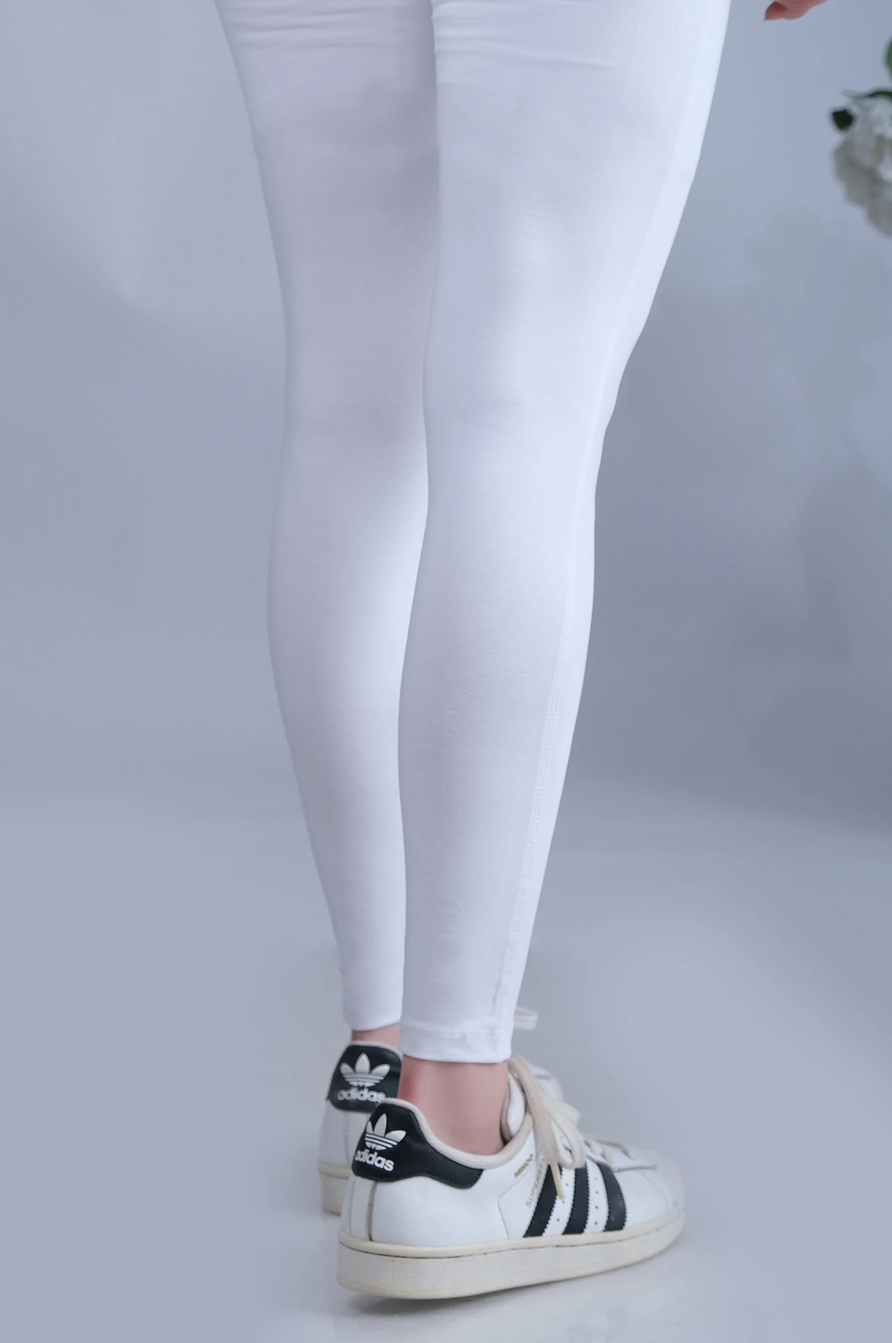 Basic Plain Tights - White - Image 2