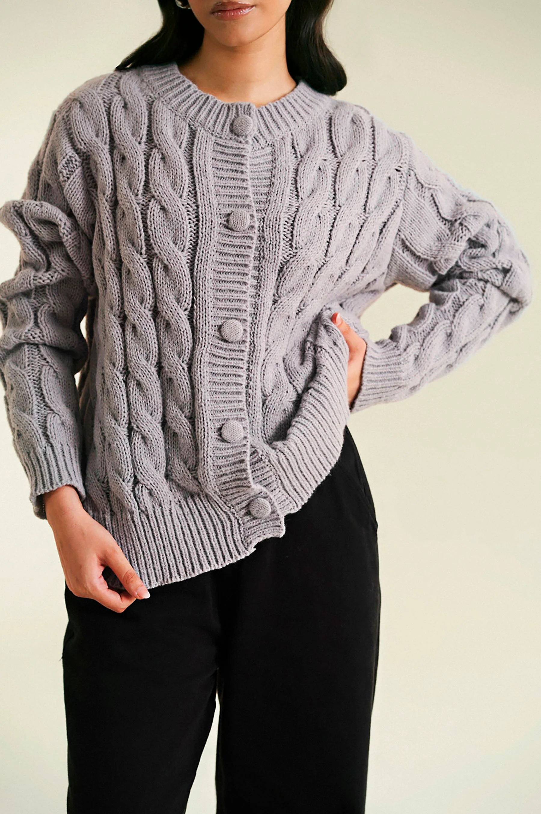 Button Down Sweater Full Sleeves - Image 2