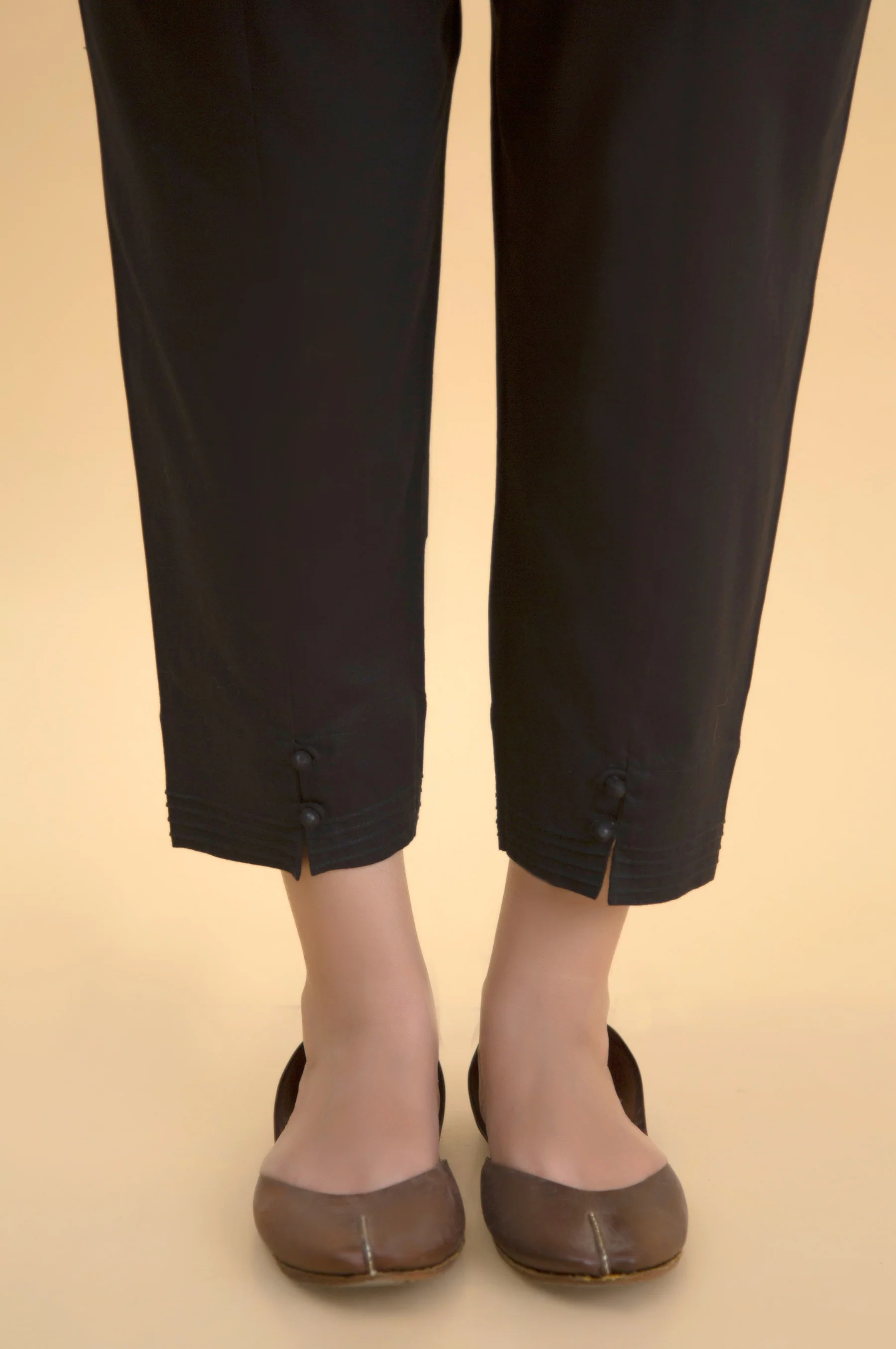 Embroidered Cambric Cigarette Pants