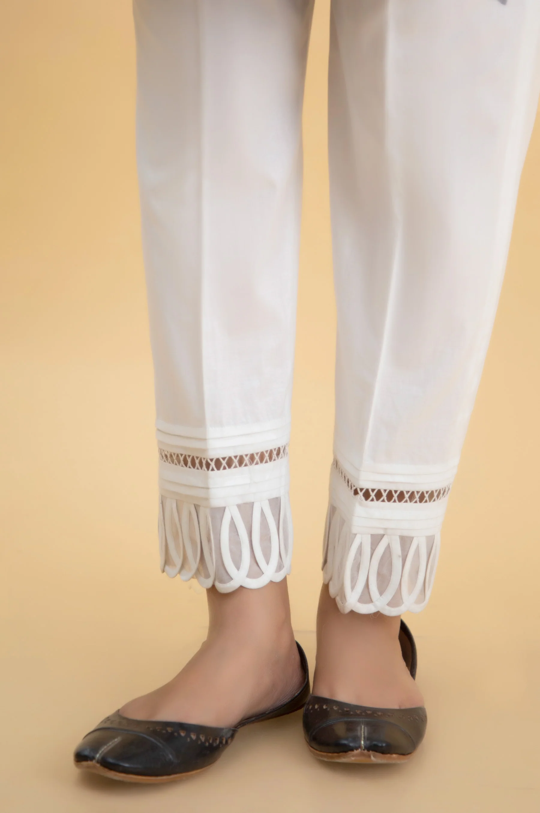 Embroidered Cambric Cigarette Pants - Image 3