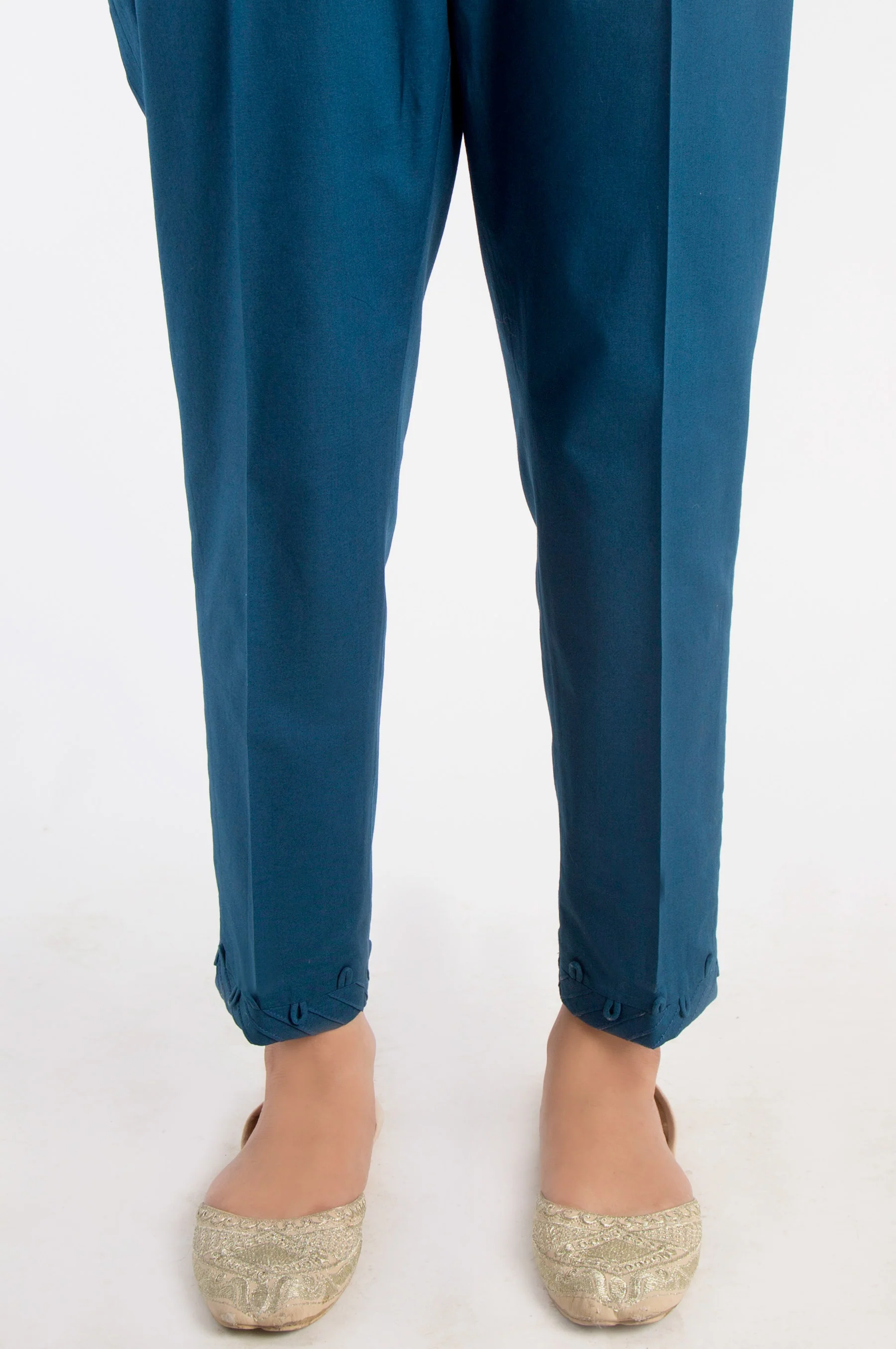 Cambric Cigarette Pants - Teal