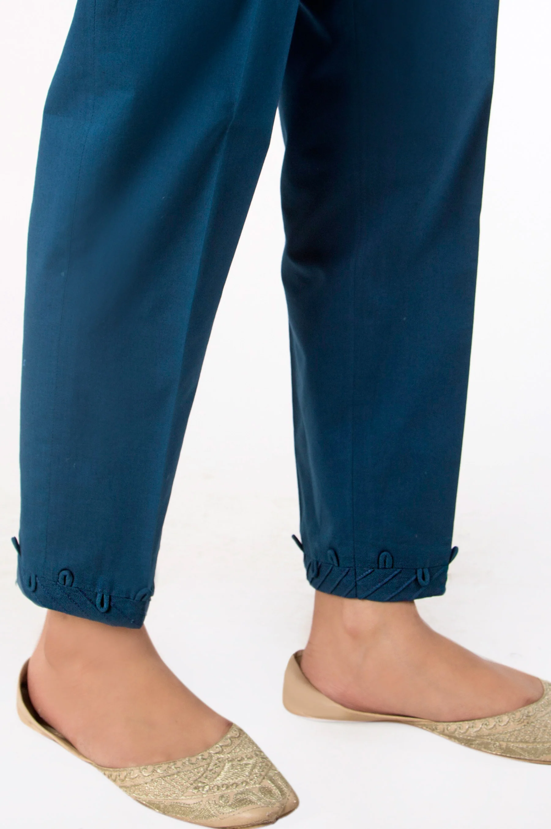 Cambric Cigarette Pants - Teal - Image 2