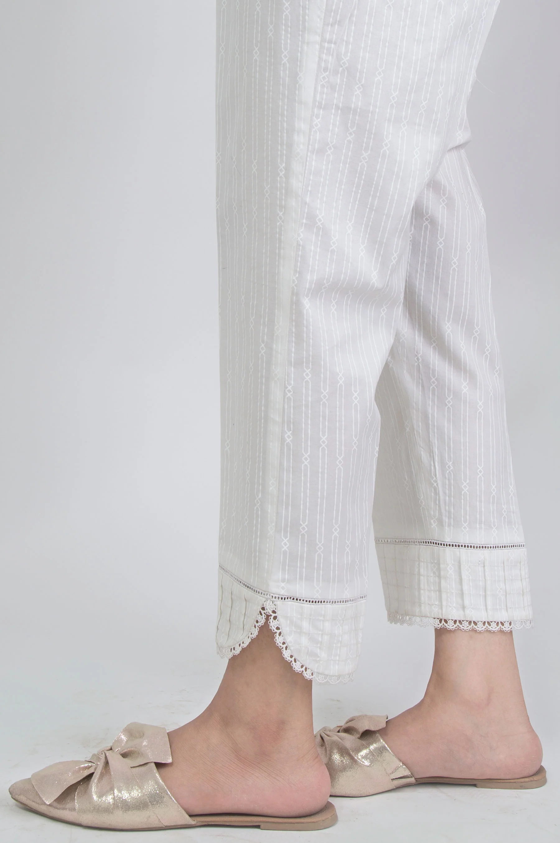 Cambric Cigarette Pants - White Paste - Image 3