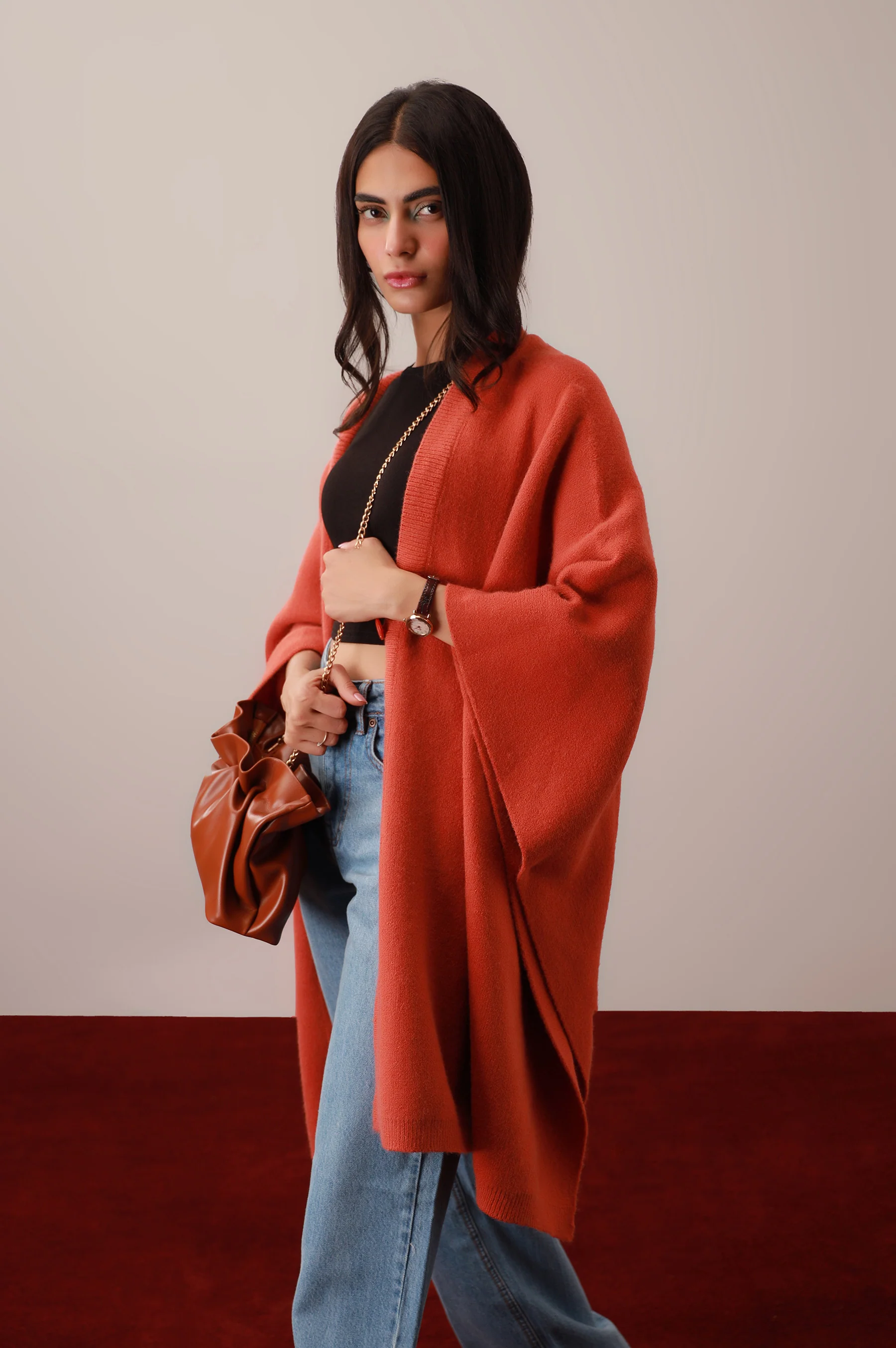 Boyfriend Cardigan - Orange