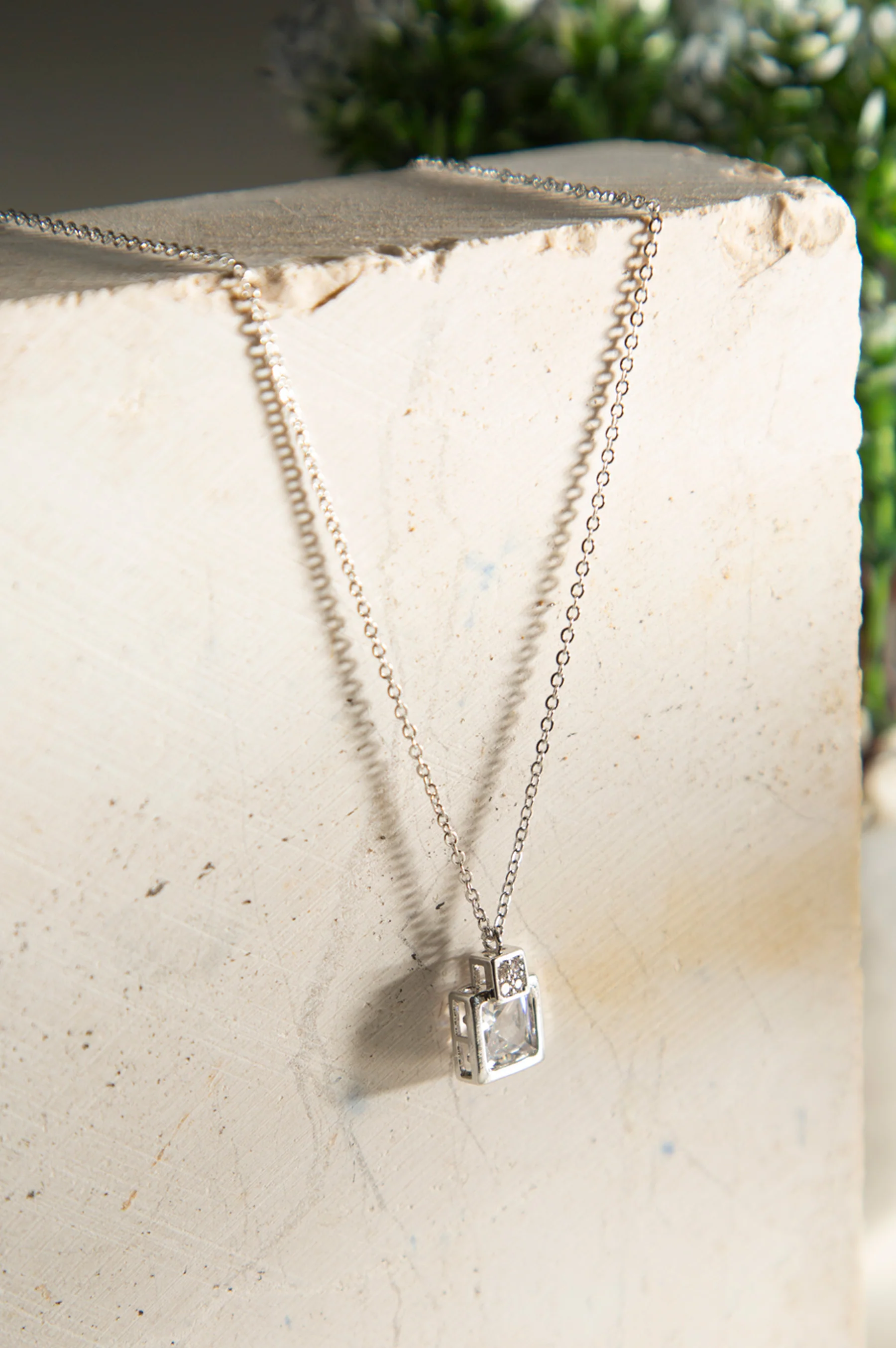 Classic Stone Pendant Necklace