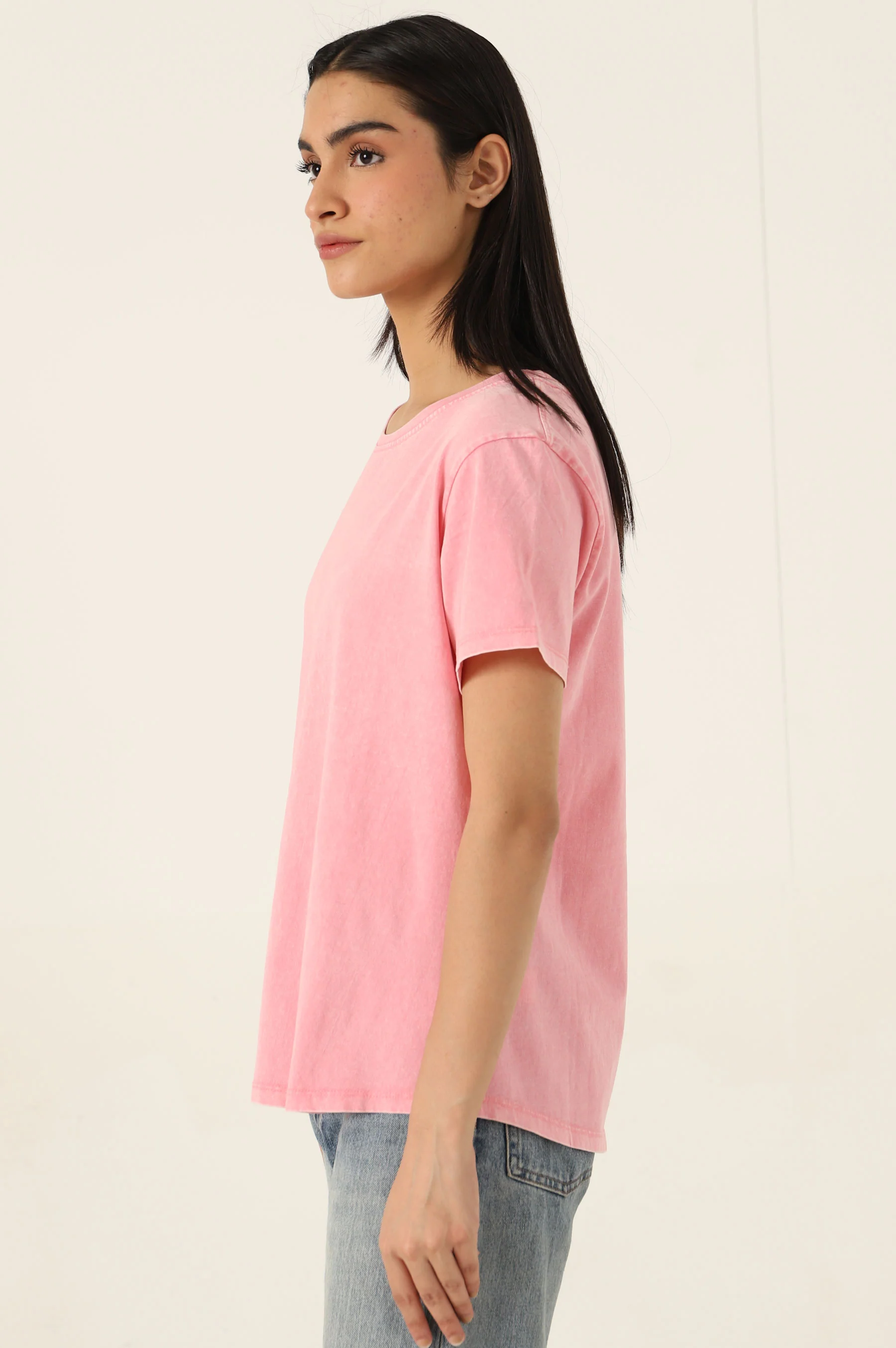 Crew Neck Half Sleeves Tee - Image 3