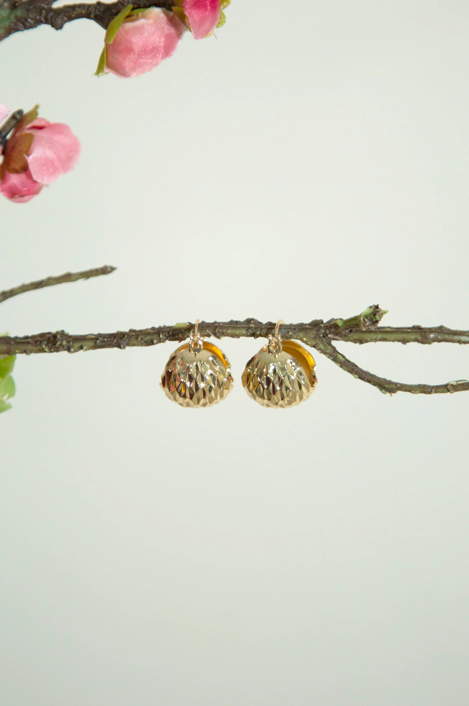 Golden-Plated Twist Hoop Earrings - Image 3