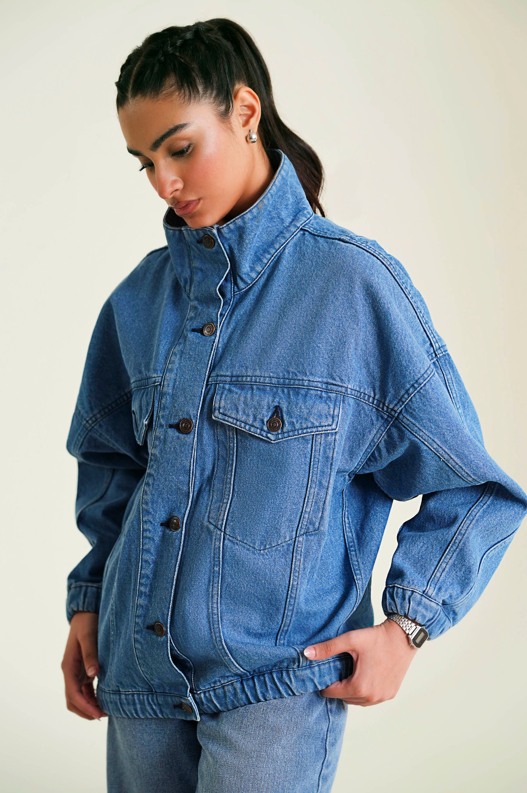 Denim Jacket - Light Blue - Image 6