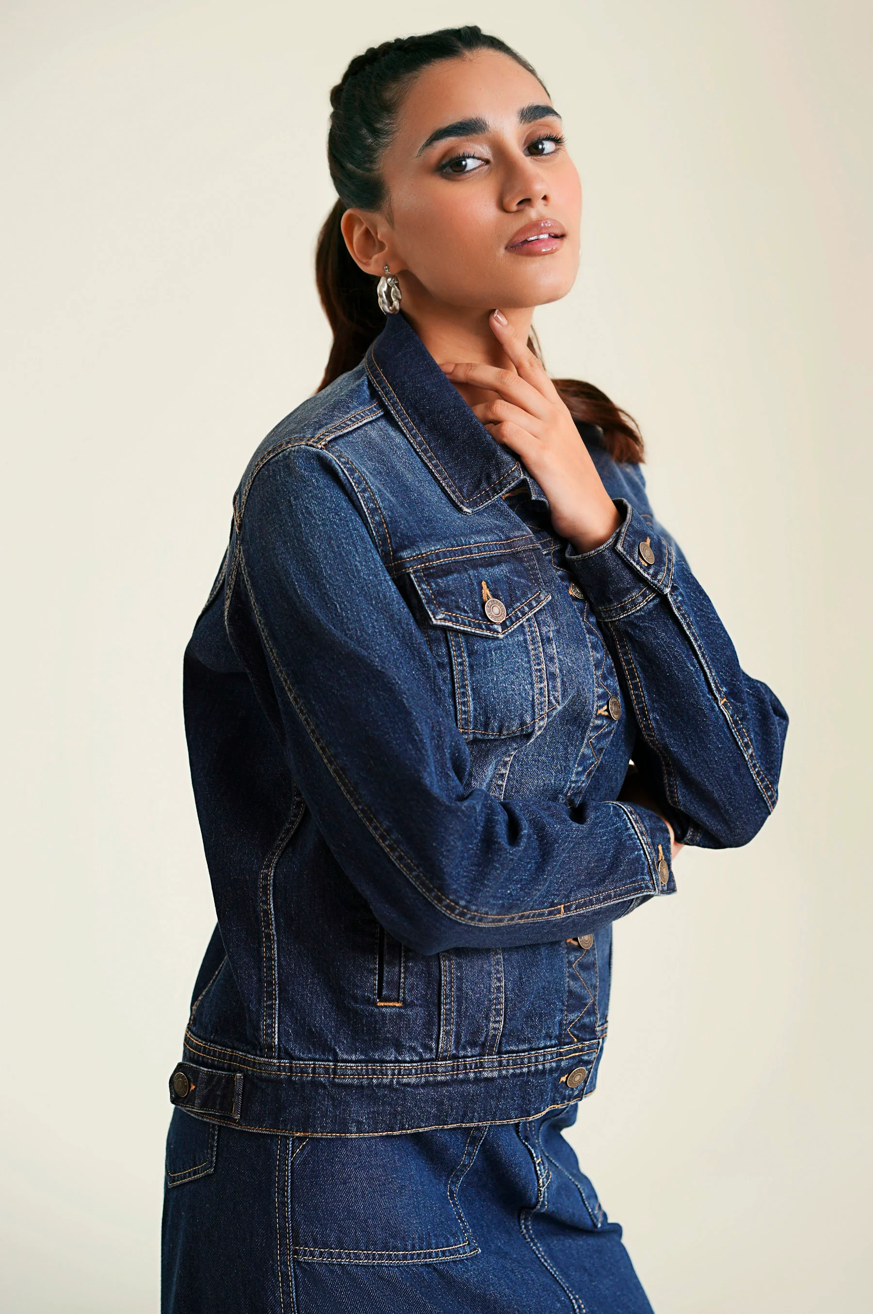 Denim Jacket - Dark Blue - Image 6