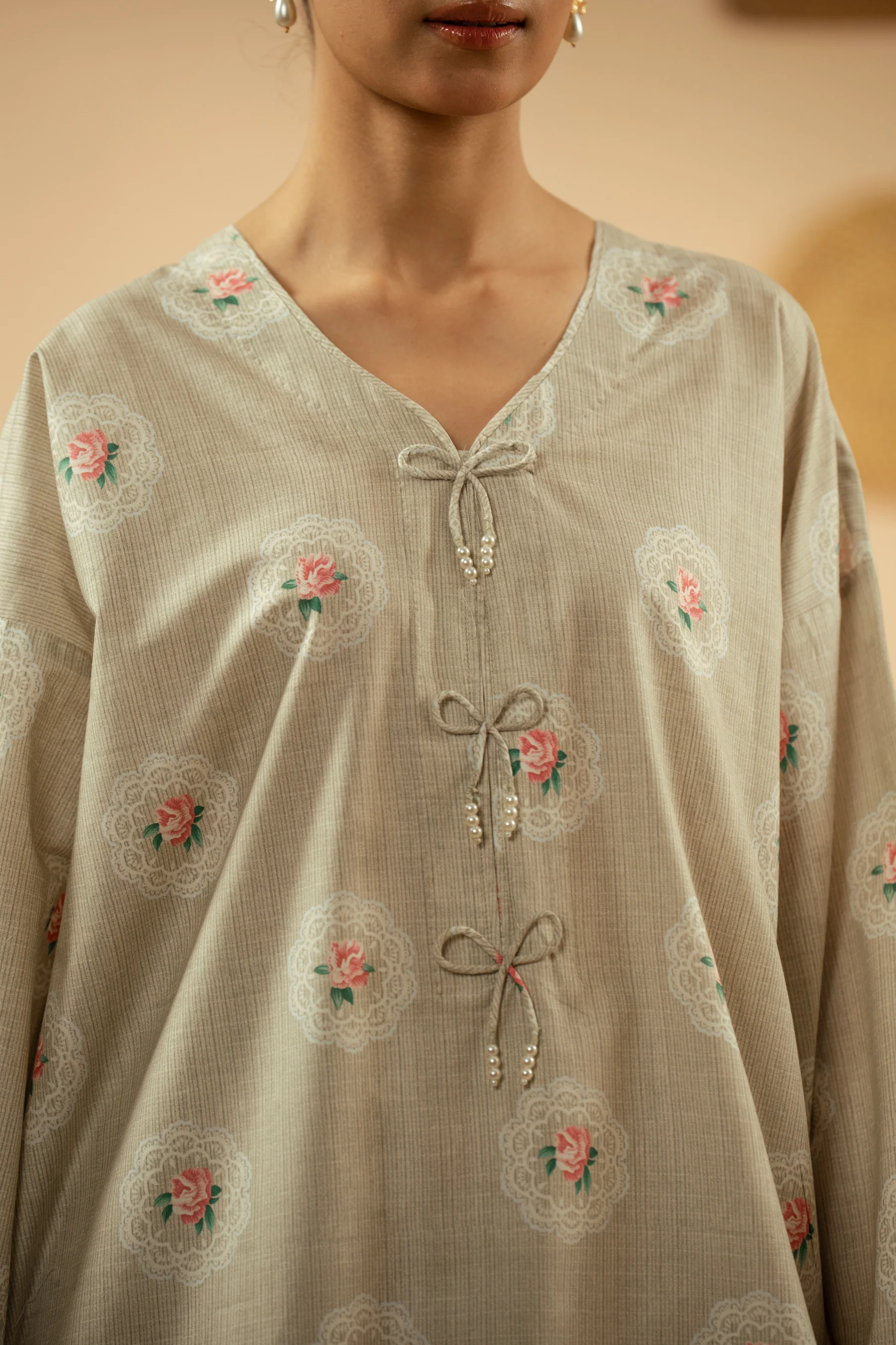 PRINTED CAMBRIC STITCHED 2 PIECE SUIT - Image 2