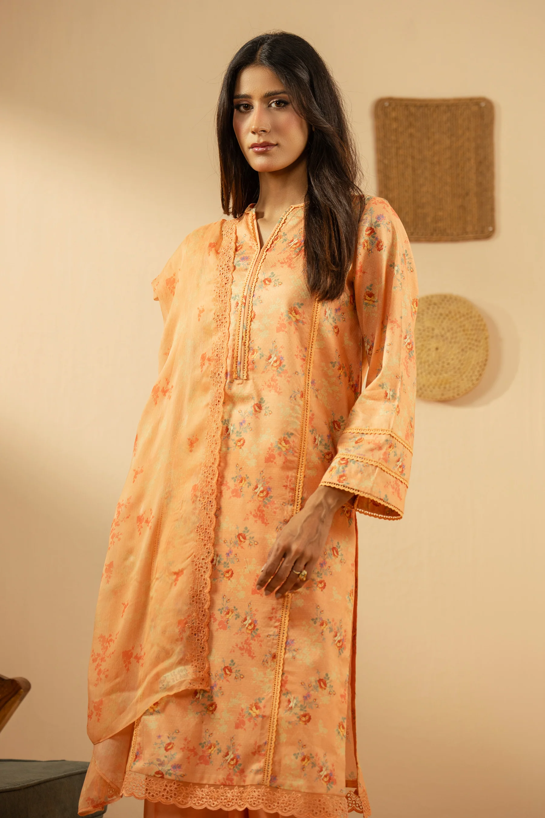 UNSTITCHED EMBROIDERED LAWN SHIRT - Image 3