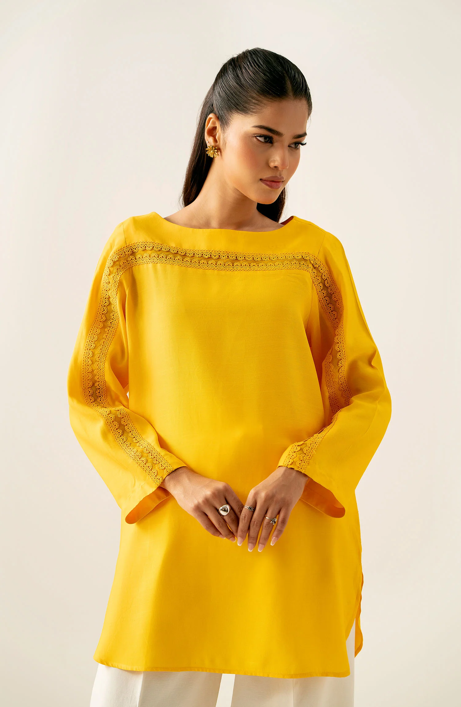 Dyed Raw Silk Western Top - Image 5