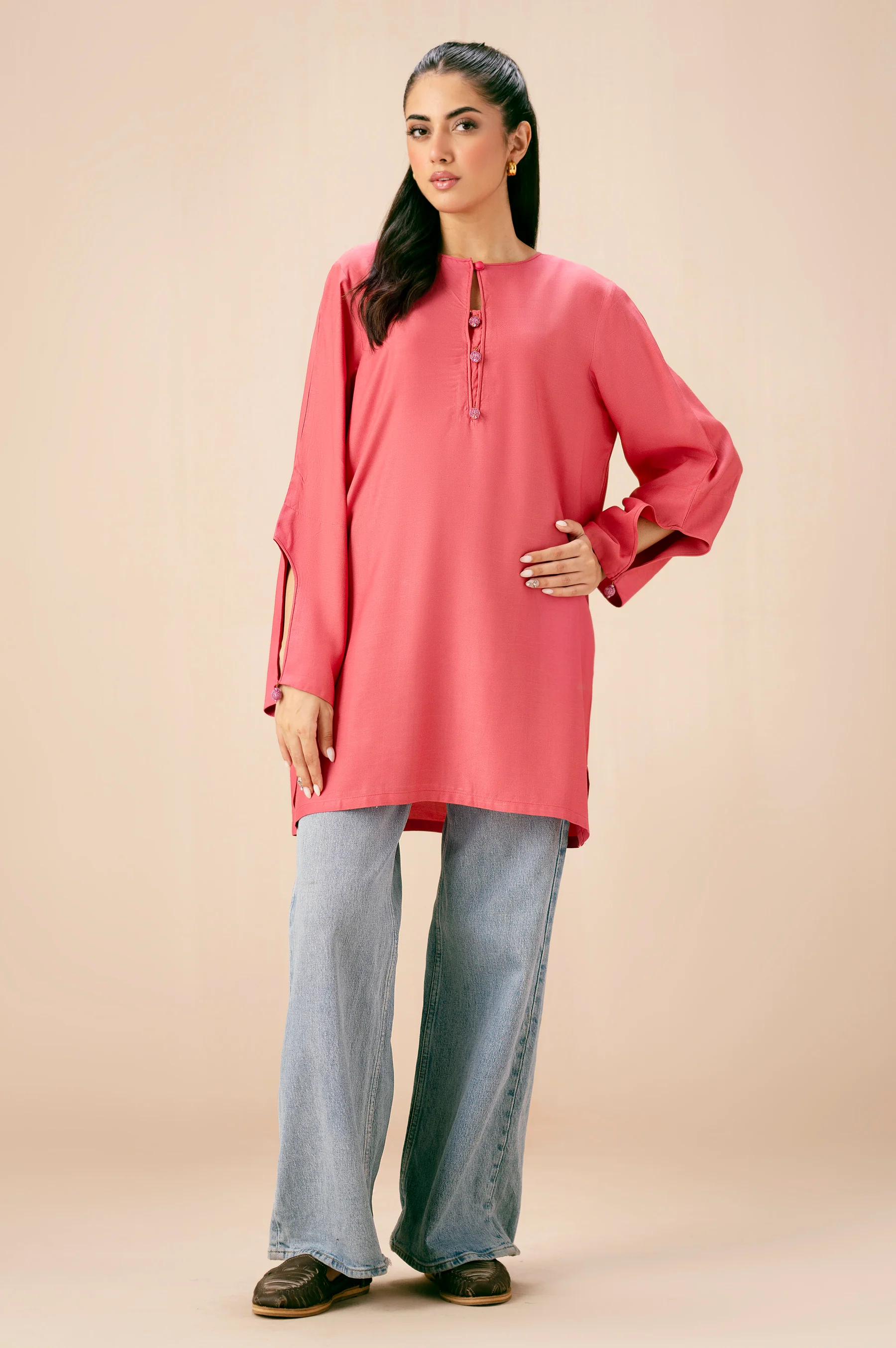 Dyed Raw Silk Western Top - Image 5