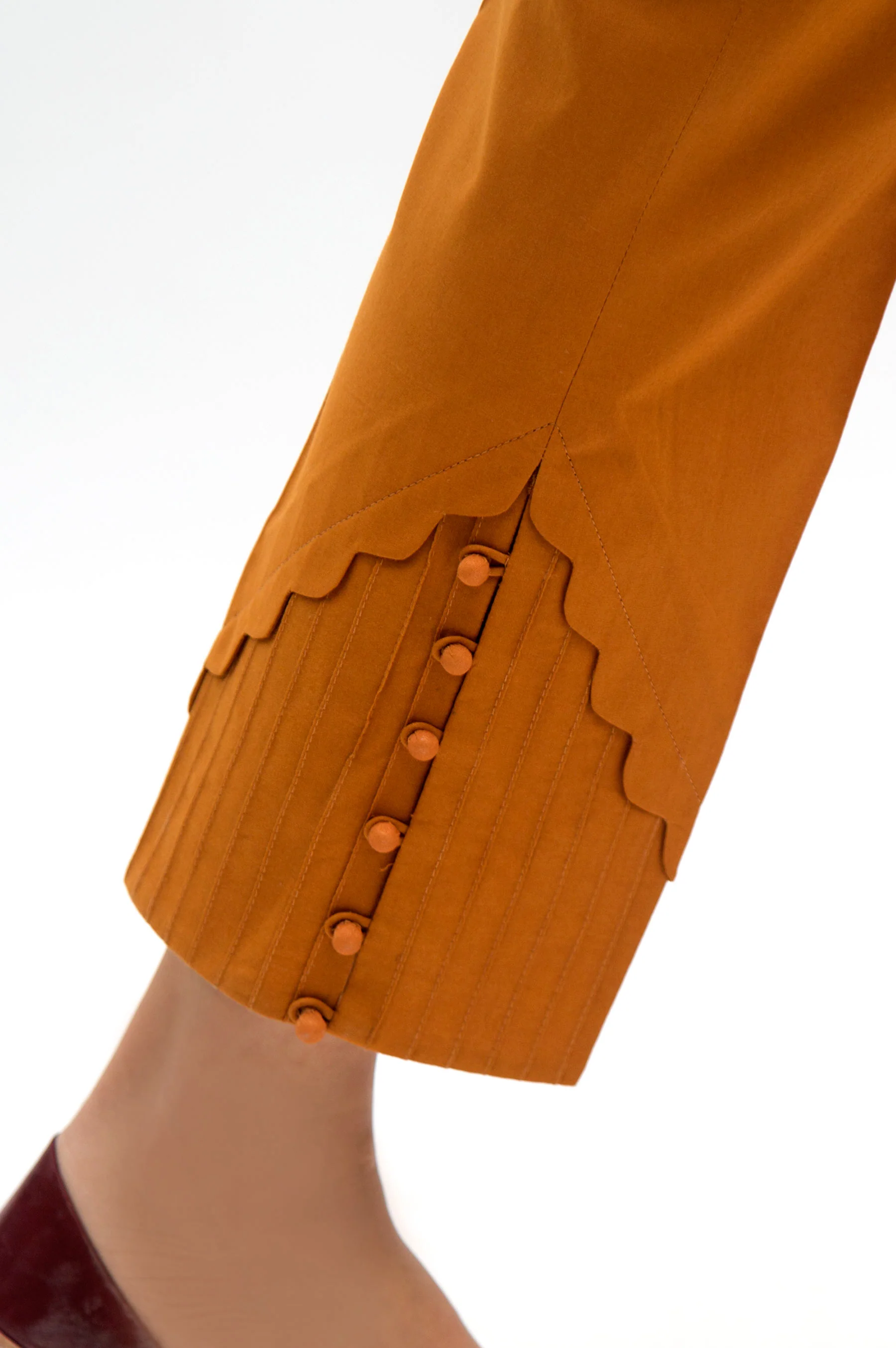 Embellished cigarette Pants - Mustard - Image 3