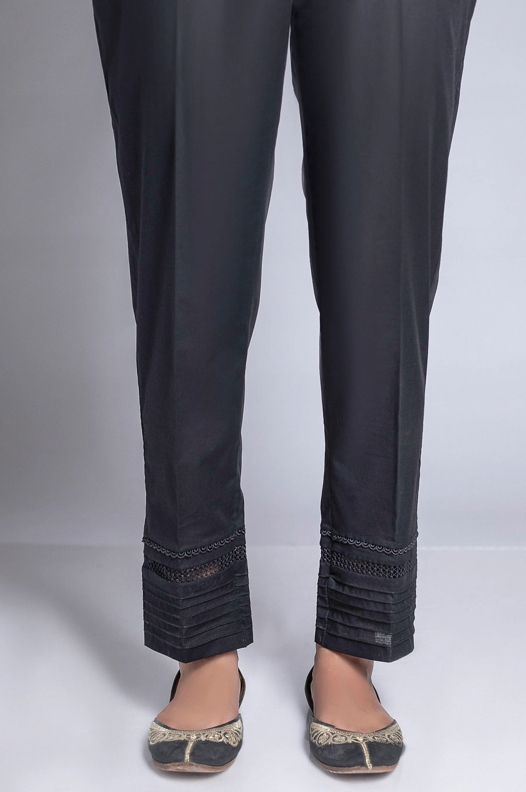 Embellished Cambric Pants - Black - Image 2