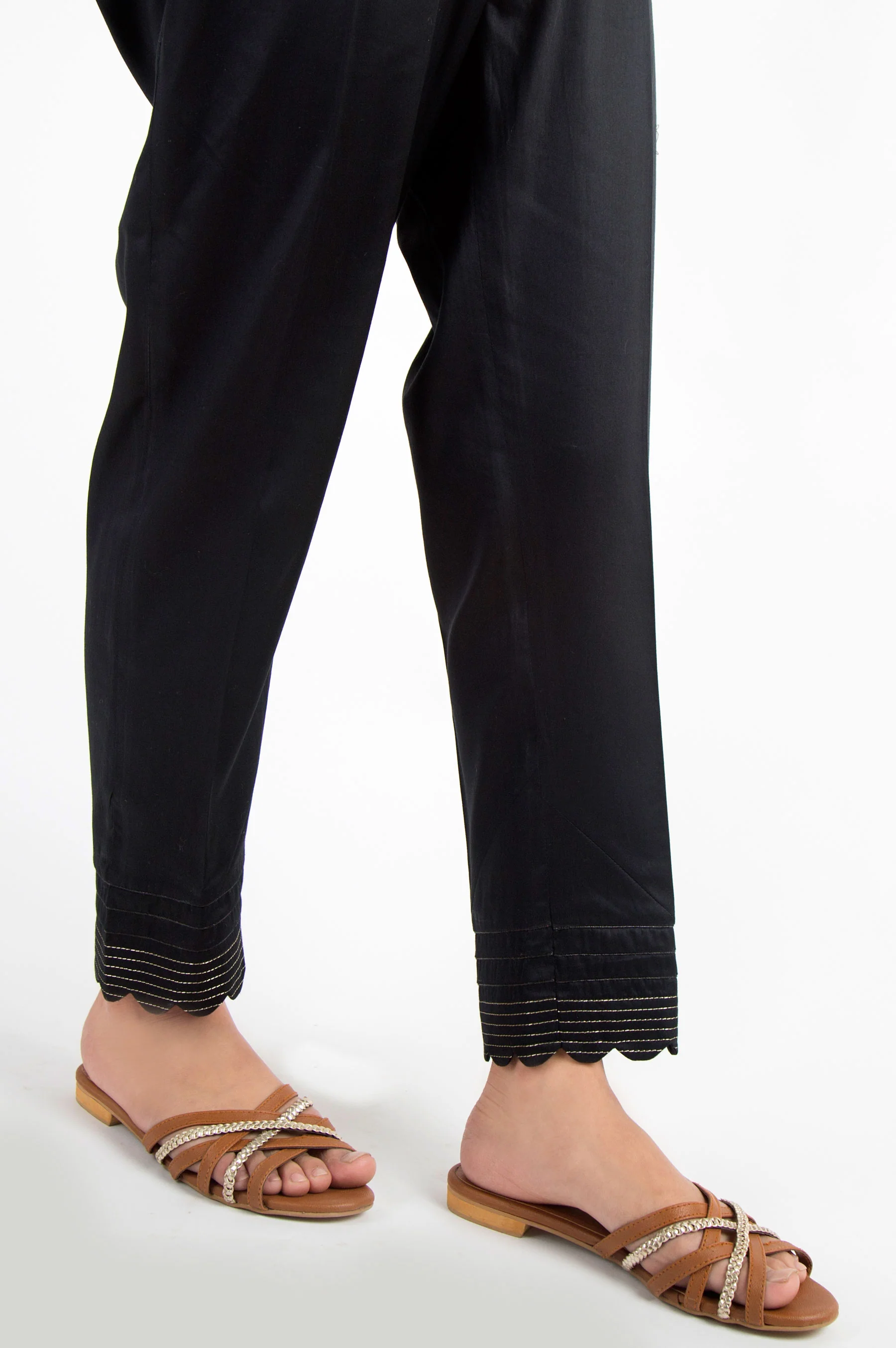 Embellished Cigarette Pants - Black - Image 3