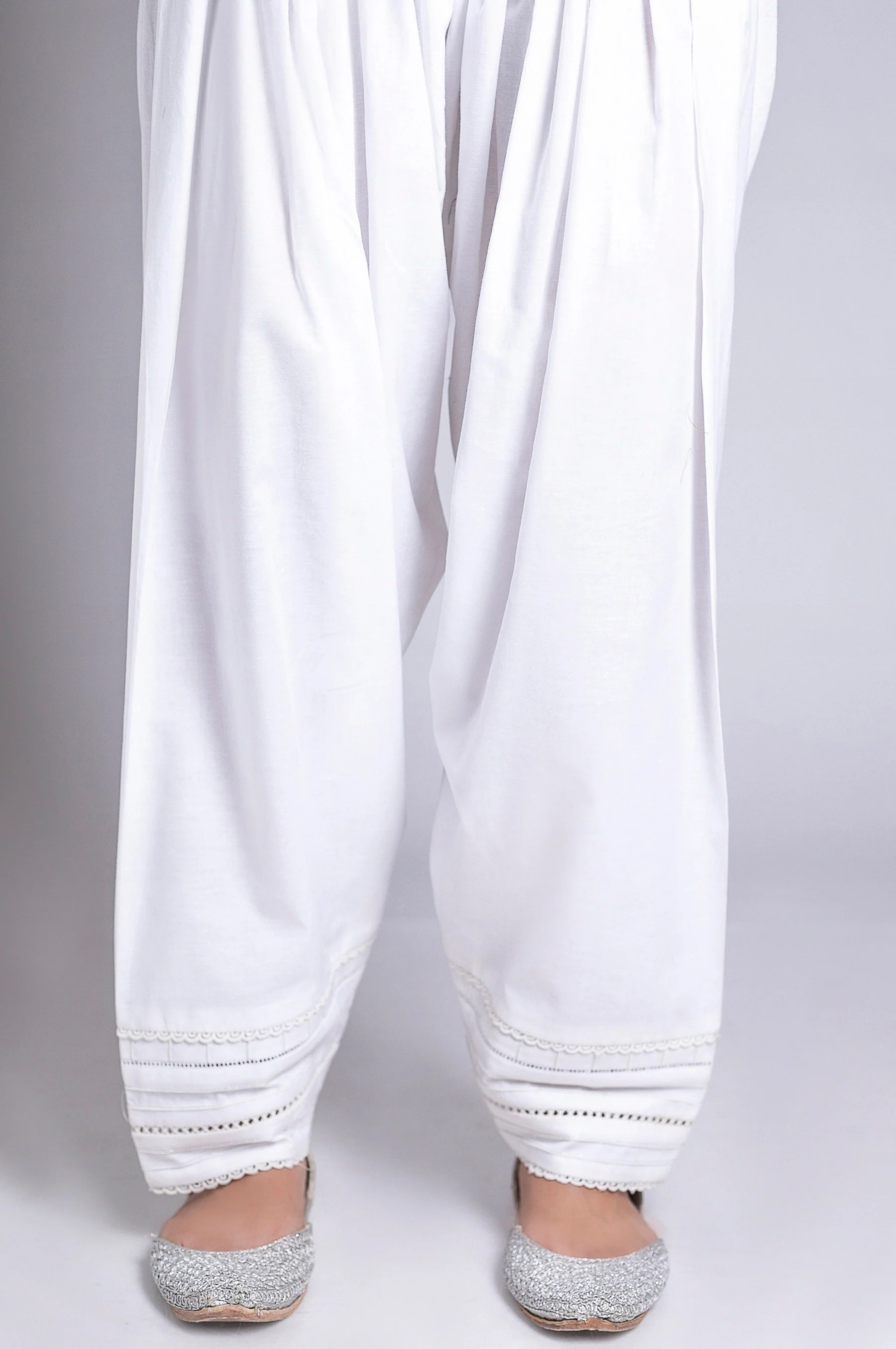 Embellished Shalwar - White