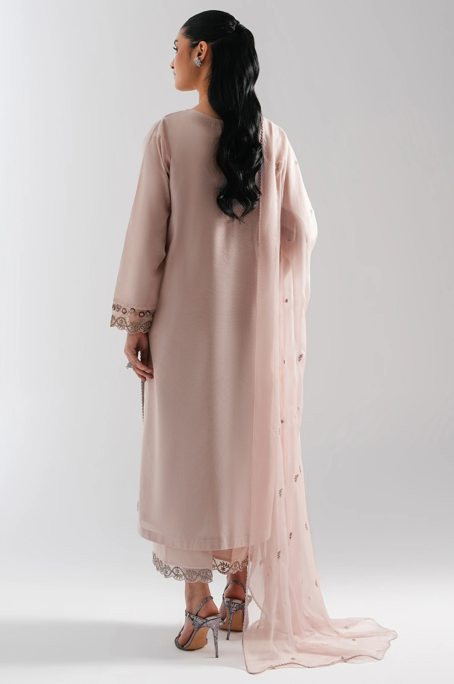 EMBROIDERED COTTON NET STITCHED SHIRT BOTTOM - Image 5