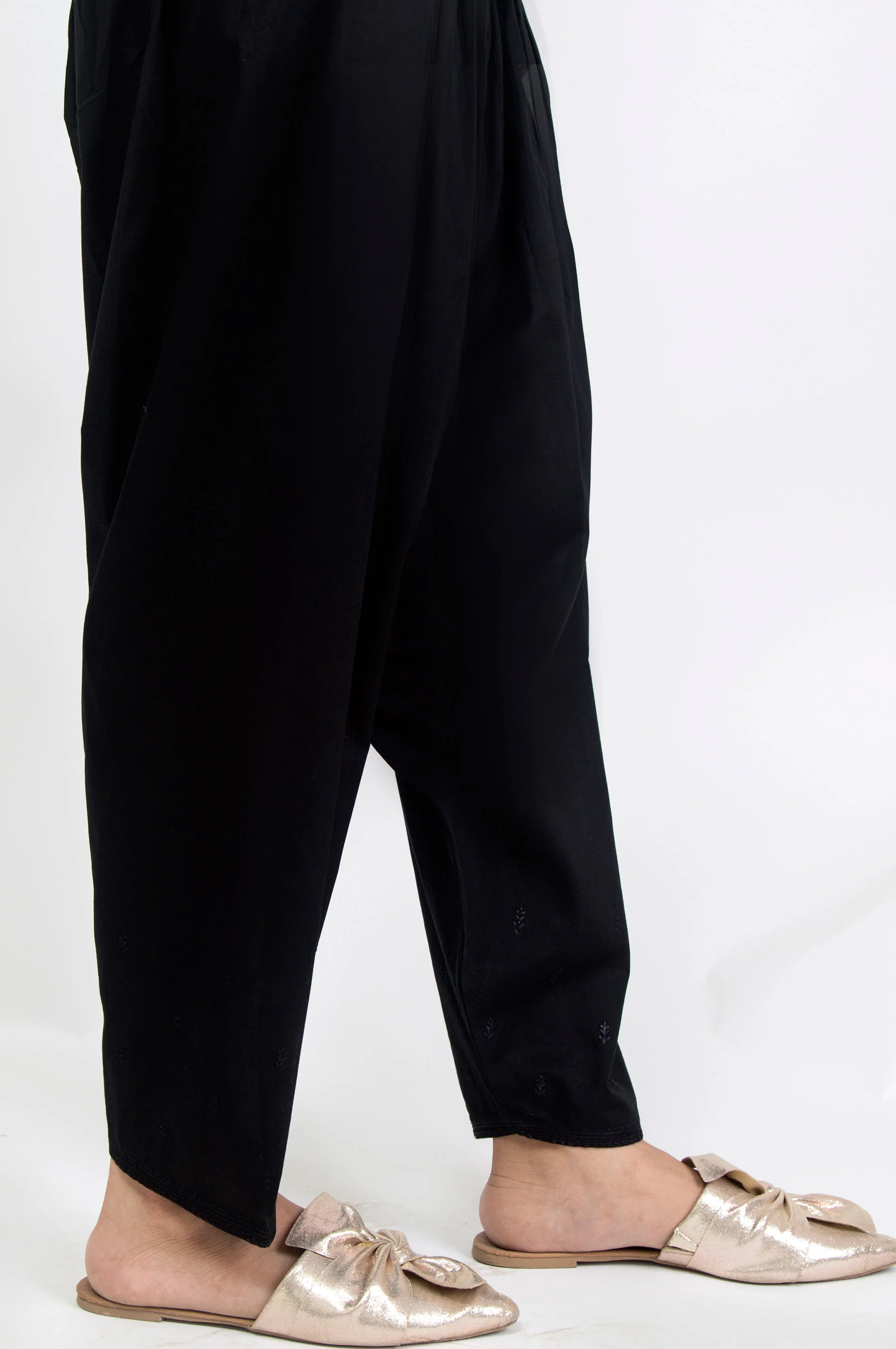 Embroidered Shalwar - Black - Image 2