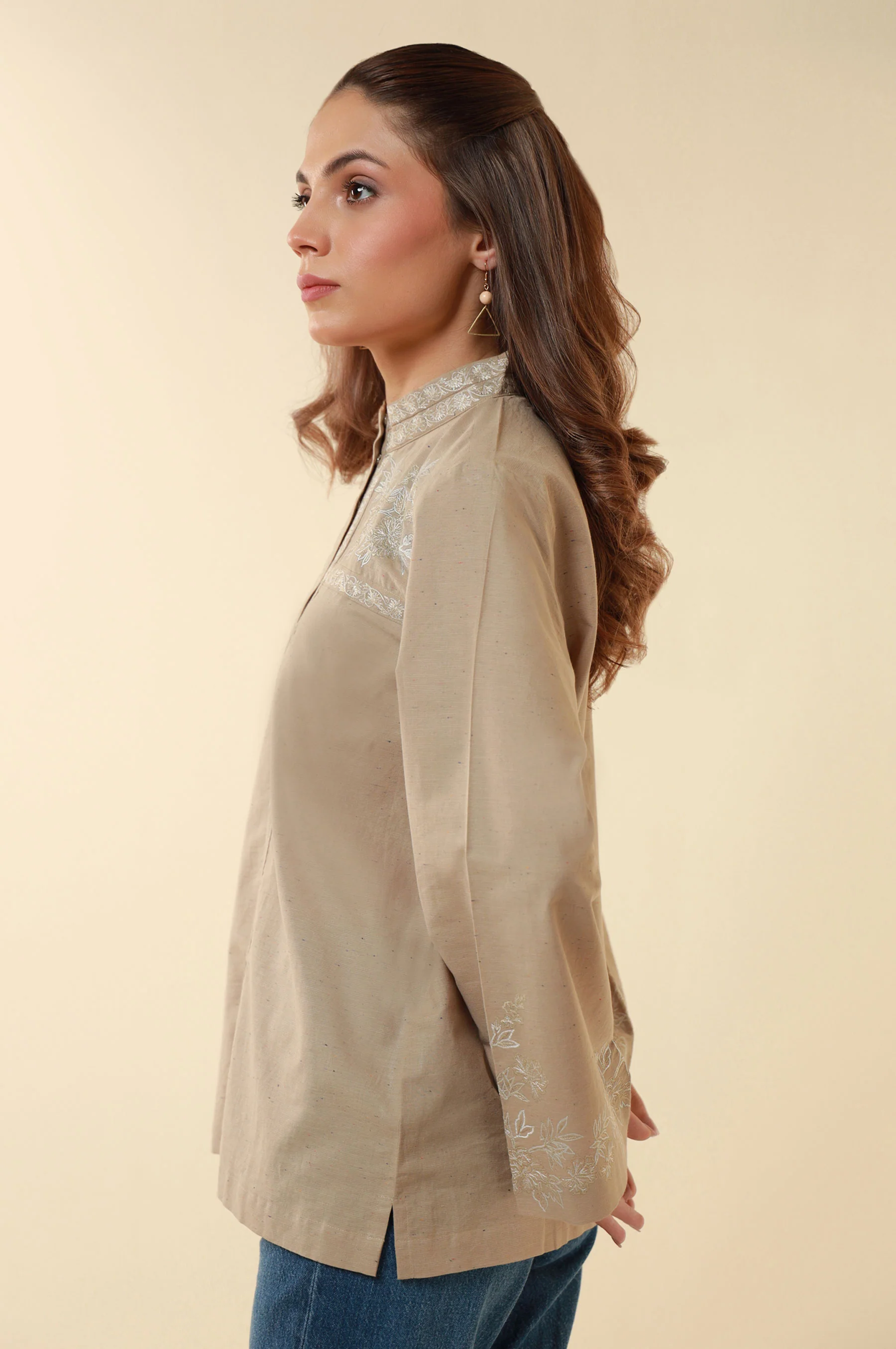 Embroidered Yarn Dyed Western Top - Image 5