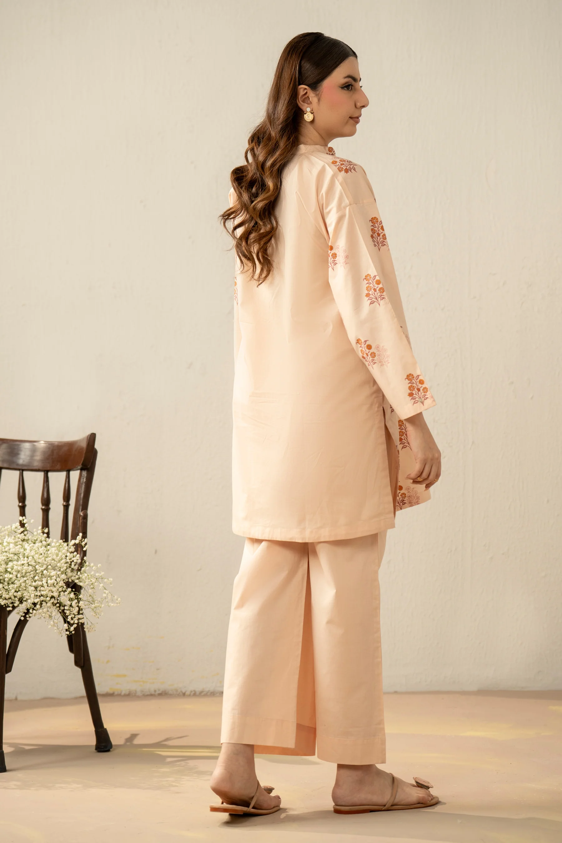 PRINTED CAMBRIC STITCHED 2 PIECE SUIT - Image 3