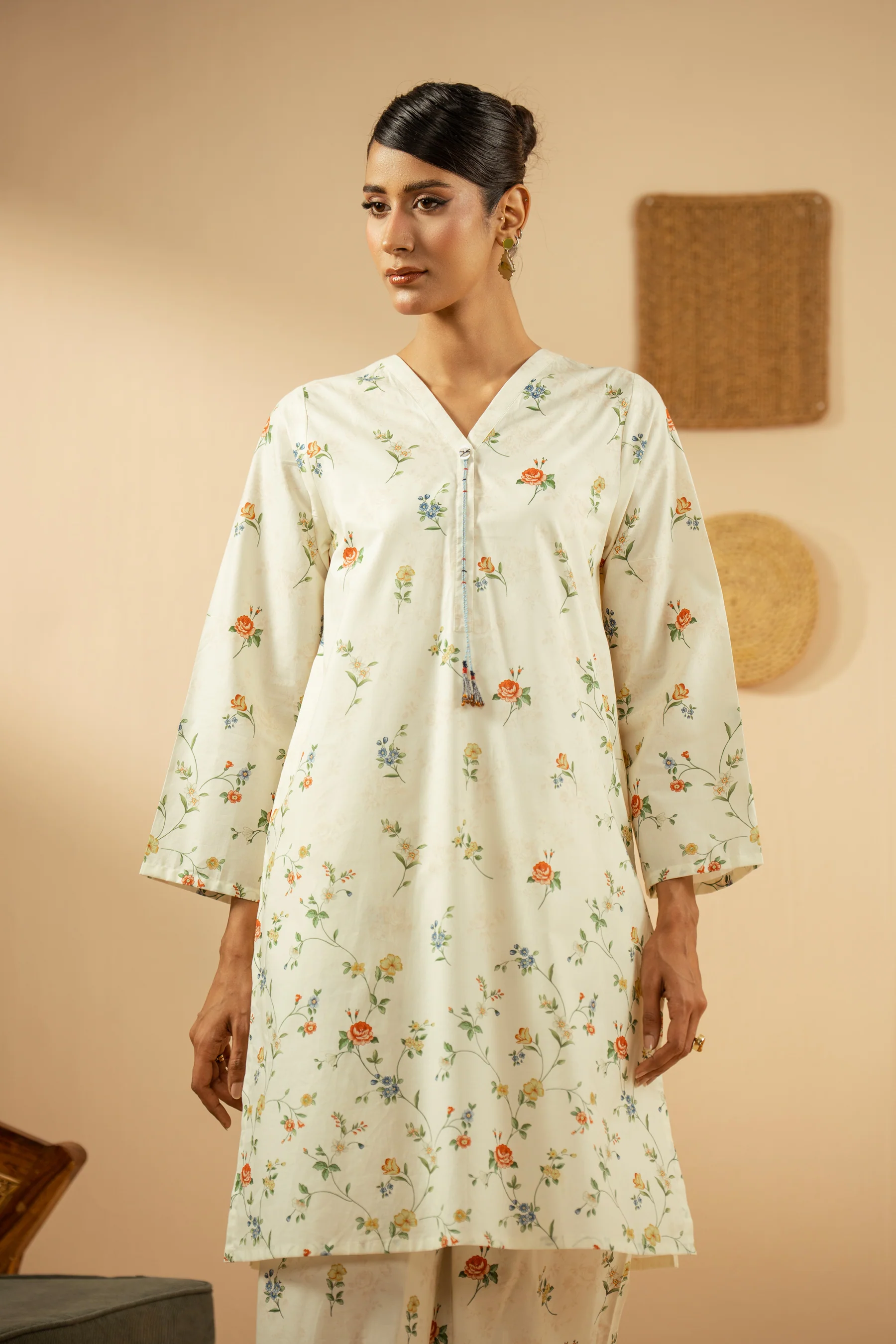 PRINTED CAMBRIC STITCHED 2 PIECE SUIT - Image 4