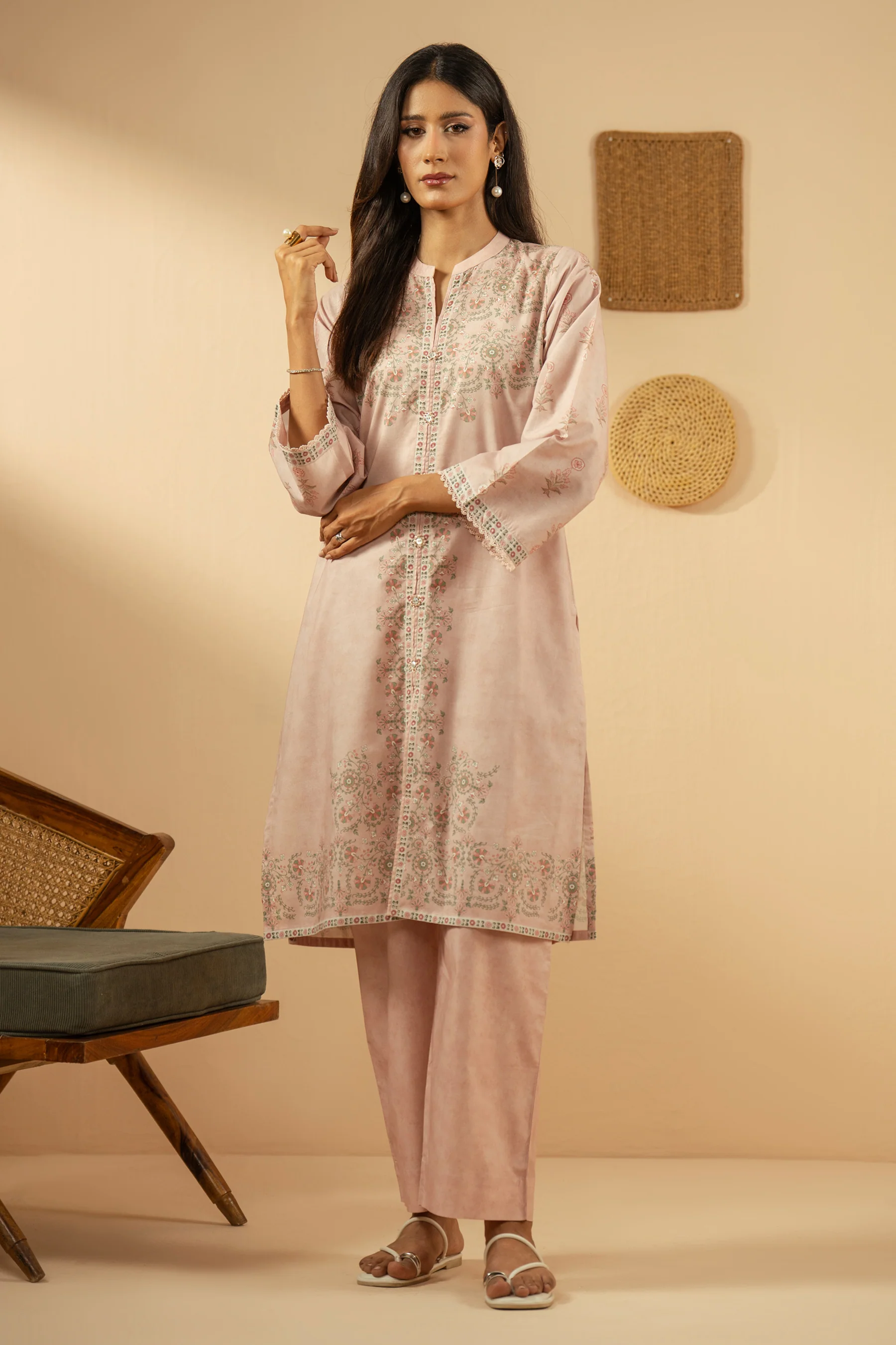 PRINTED CAMBRIC STITCHED 2 PIECE SUIT (FACTORY E-OUTLET) - Image 5