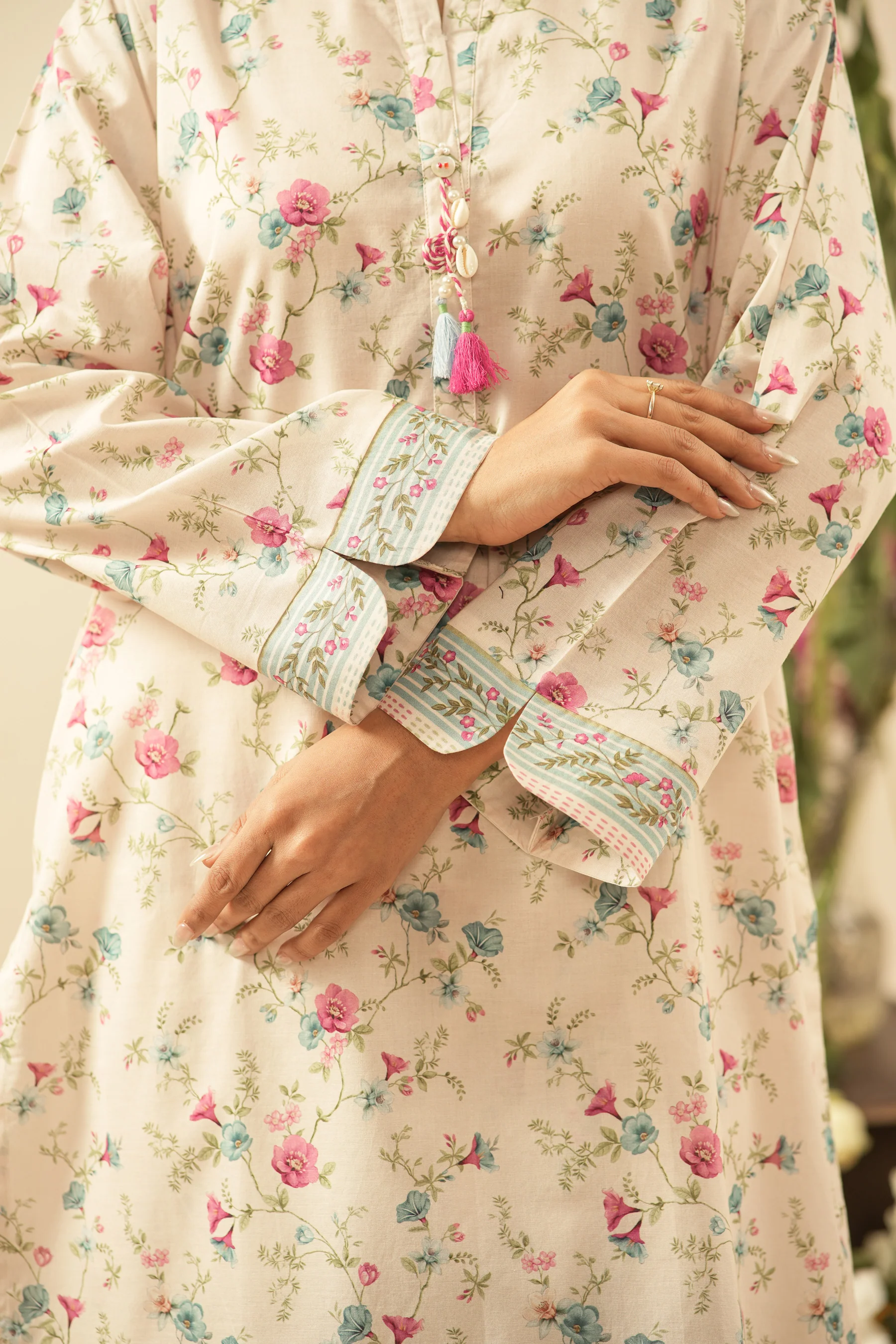 PRINTED CAMBRIC STITCHED 2 PIECE SUIT - Image 3