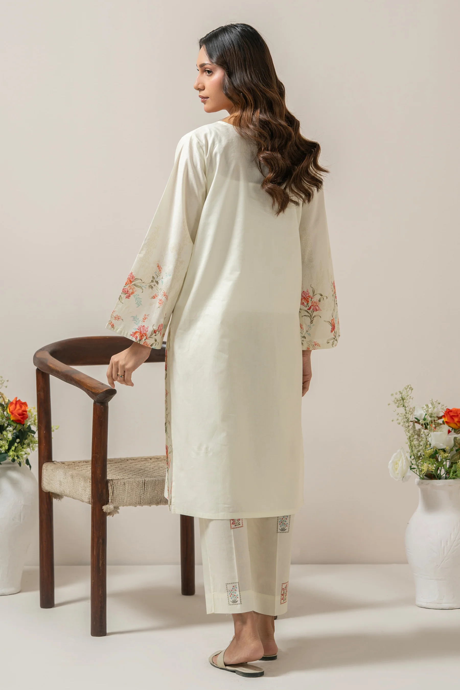 PRINTED CAMBRIC STITCHED SHIRT BOTTOM SUIT - Image 3