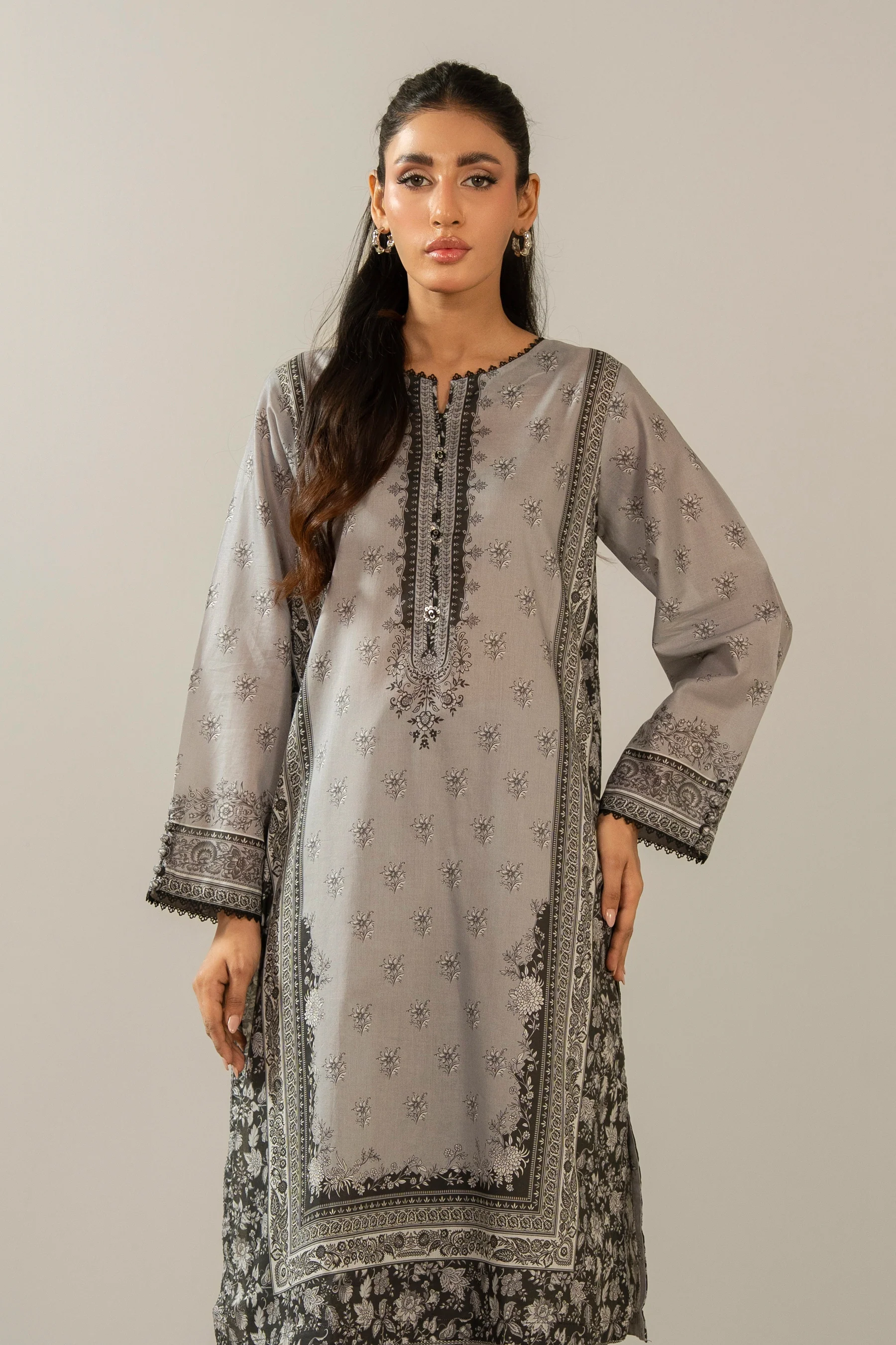 PRINTED CAMBRIC STITCHED SHIRT BOTTOM SUIT - Image 4