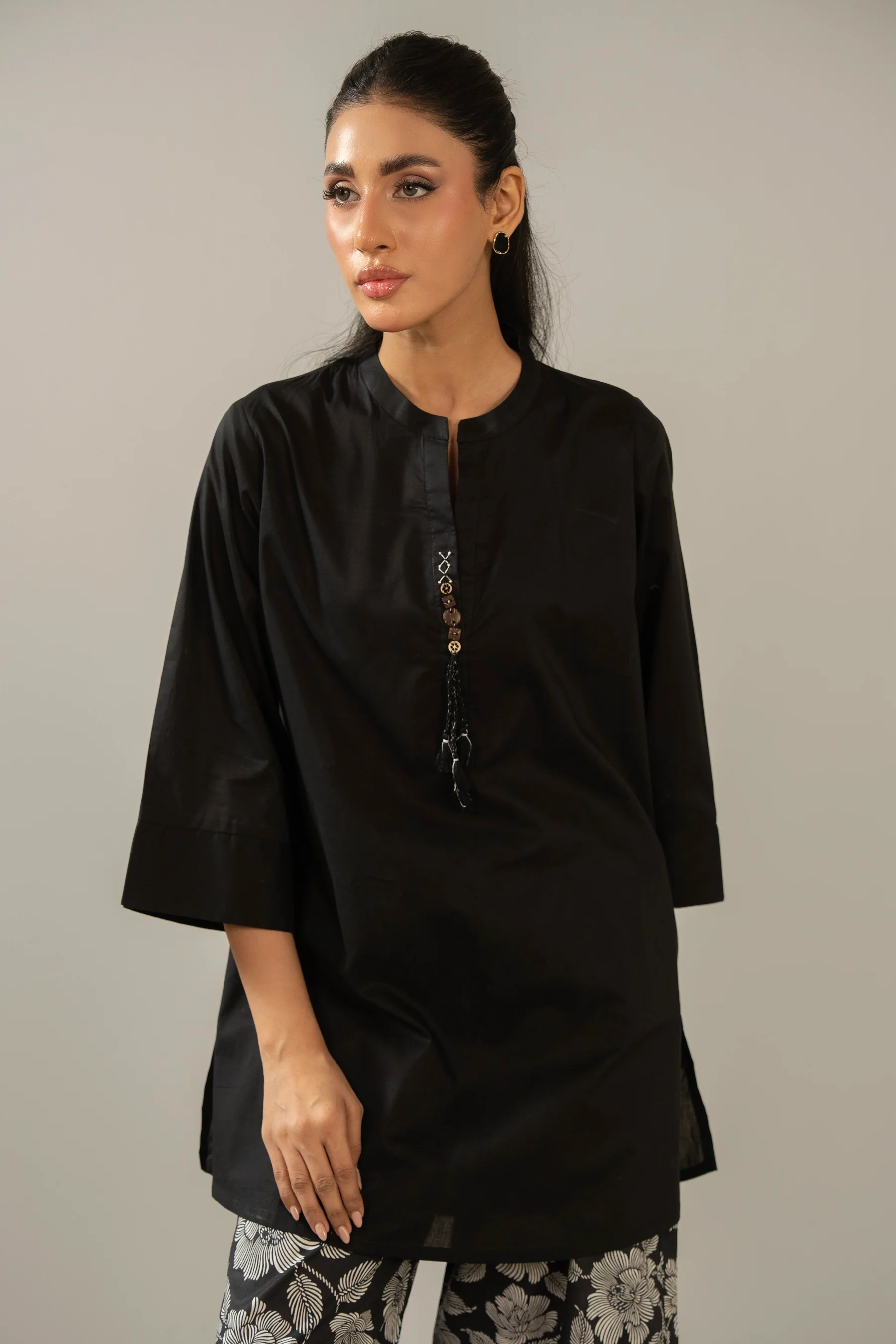 PRINTED CAMBRIC STITCHED SHIRT BOTTOM SUIT - Image 2