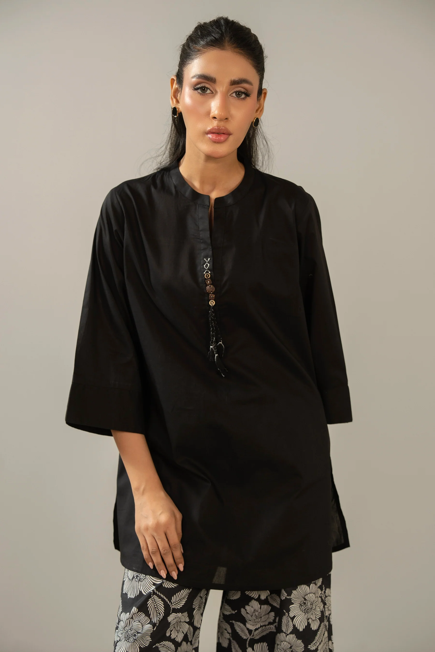 PRINTED CAMBRIC STITCHED SHIRT BOTTOM SUIT - Image 4