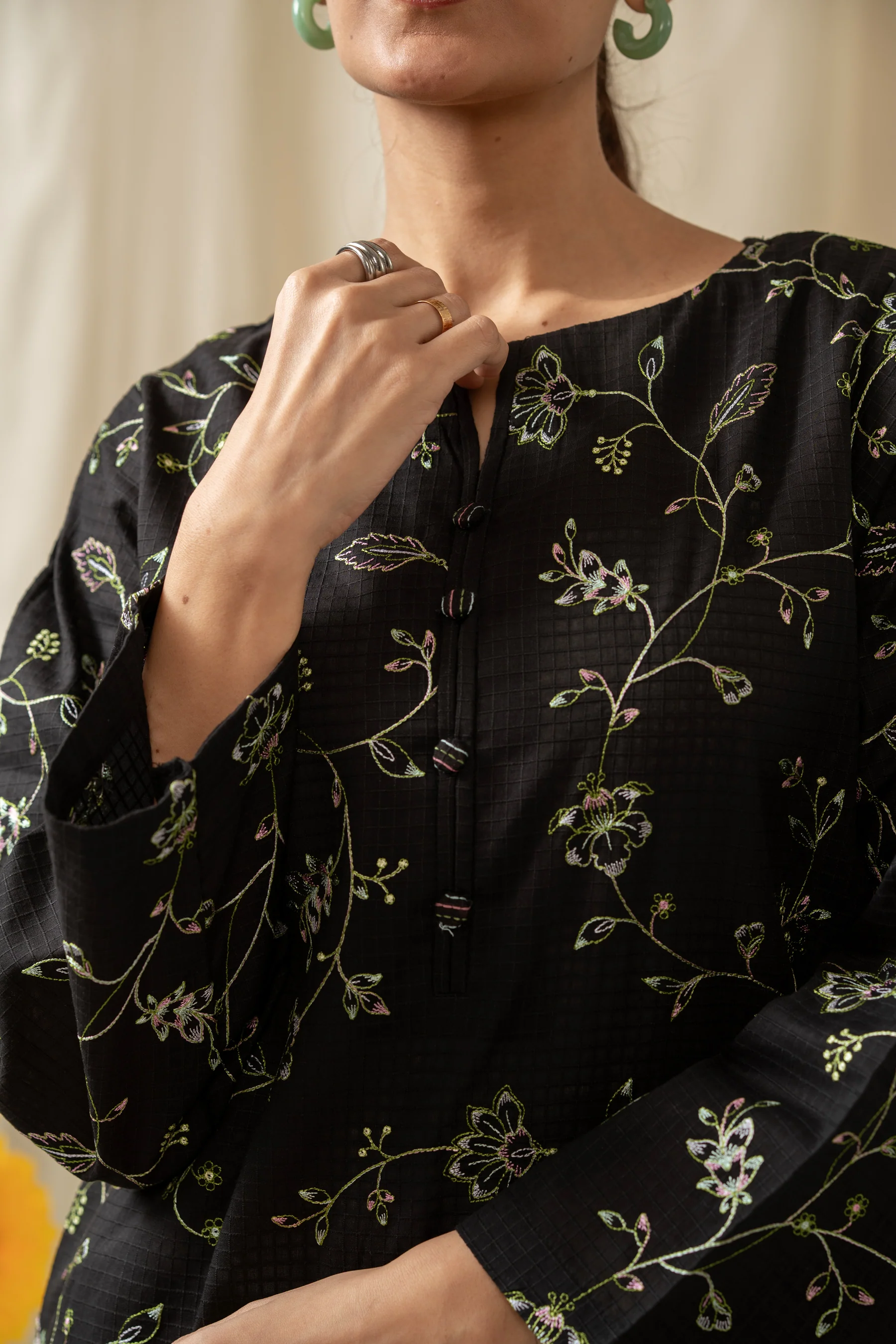 EMBROIDERD JACQUARD STITCHED 2 PIECE SUIT - Image 5
