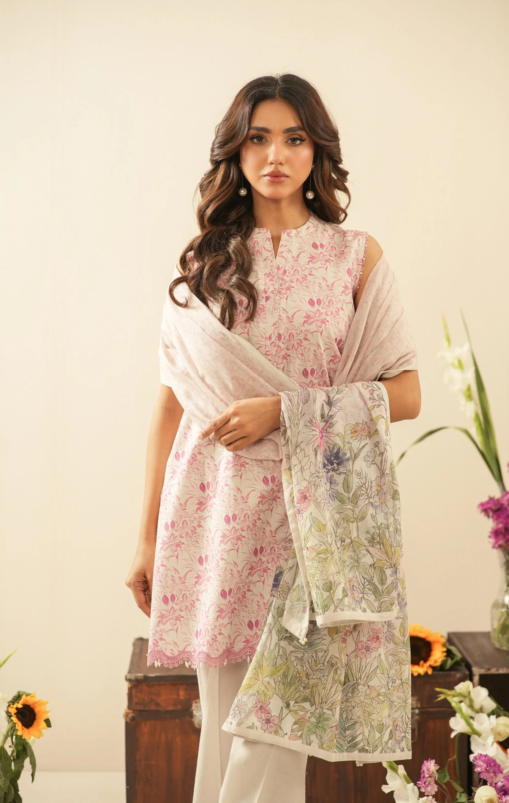 PRINTED LAWN UNSTITCHED 3 PIECE SUIT - Image 6