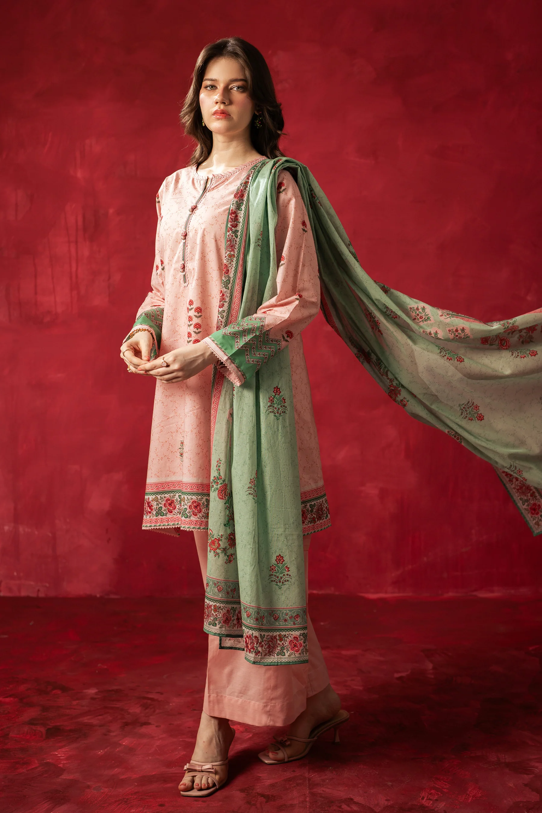 PRINTED LAWN UNSTITCHED 3 PIECE SUIT - Image 6